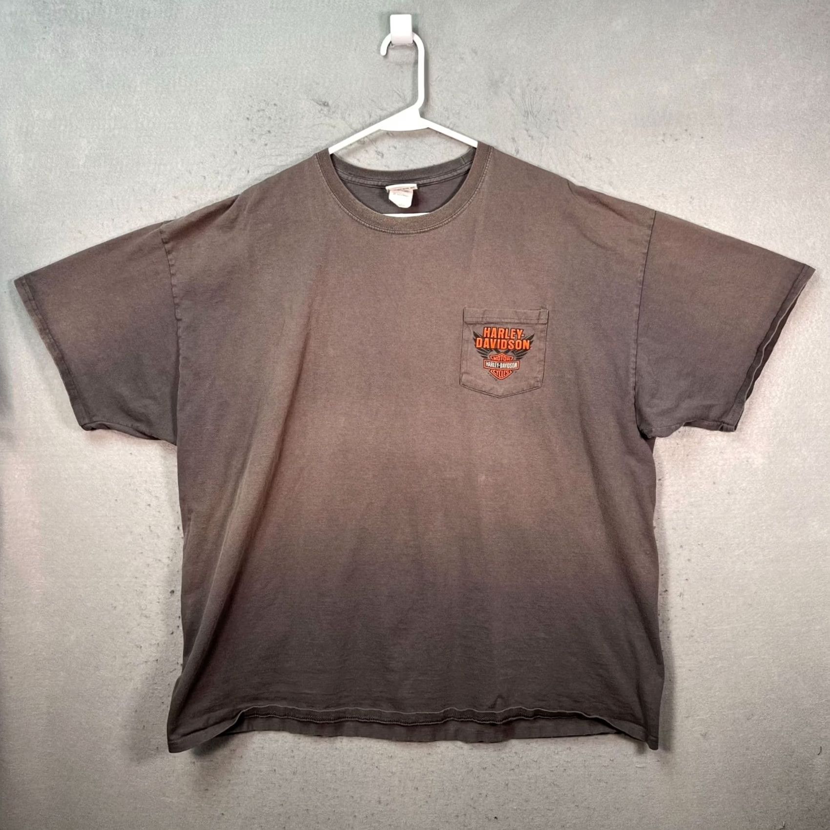 Harley Davidson Harley-Davidson Mens T-Shirt Route 66 Graphic 3XL Gray Faded Cotton Short Sleeve Crew Neck Shirt/Hoodie not applicable Size US XXL / EU 58 / 5 - 2 Thumbnail