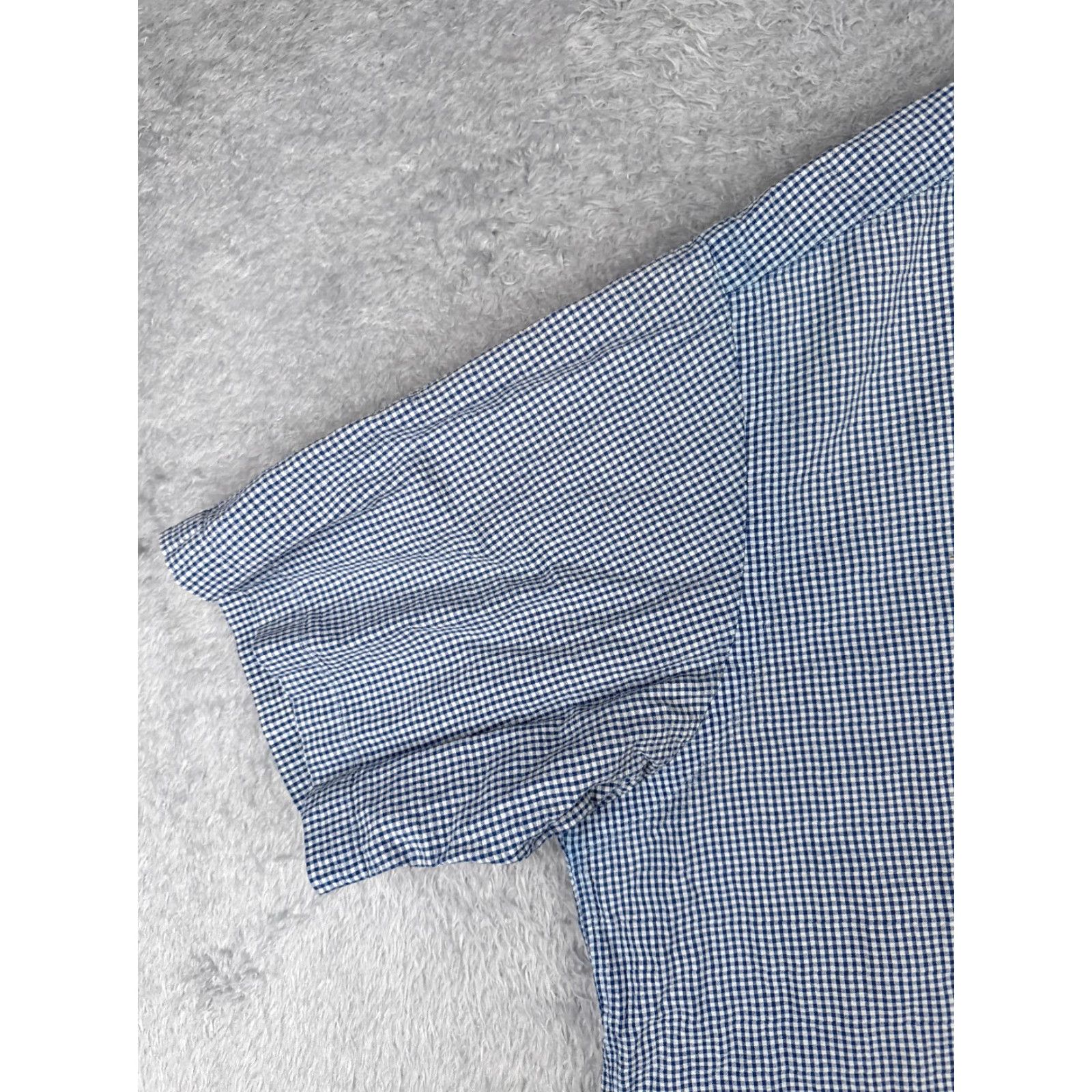 Ralph Lauren VINTAGE Ralph Lauren Men's Shirt 2XL Short Sleeve Plaid Button-Up Casual Fall Winter Blue Size US XXL / EU 58 / 5 - 3 Thumbnail