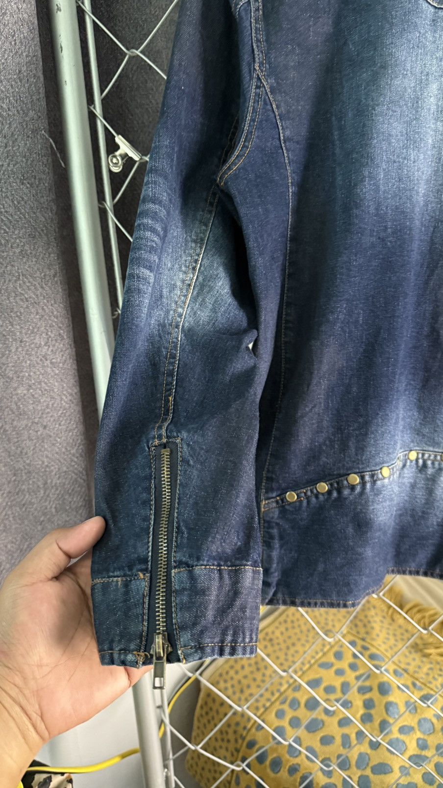 Karl Kani Karl Kani 183K1605 Jacket Denim Double Biker Jacket Indigo Size US L / EU 52-54 / 3 - 11 Thumbnail