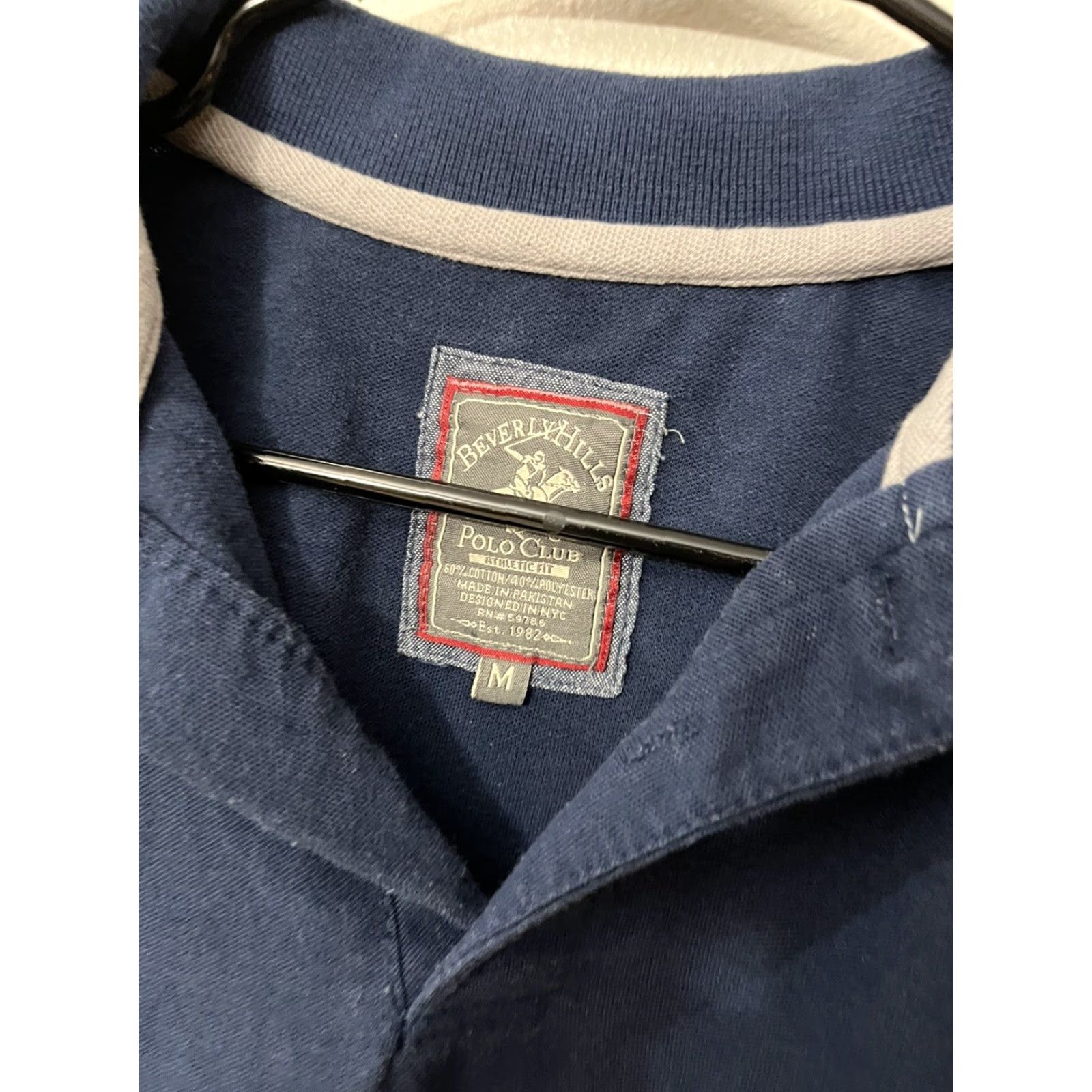 Vintage VINTAGE Beverly Hills Polo Club Polo Shirt Men M Short Sleeve Navy Blue Athletic Fit Golf Style Mens Size US M / EU 48-50 / 2 - 3 Thumbnail