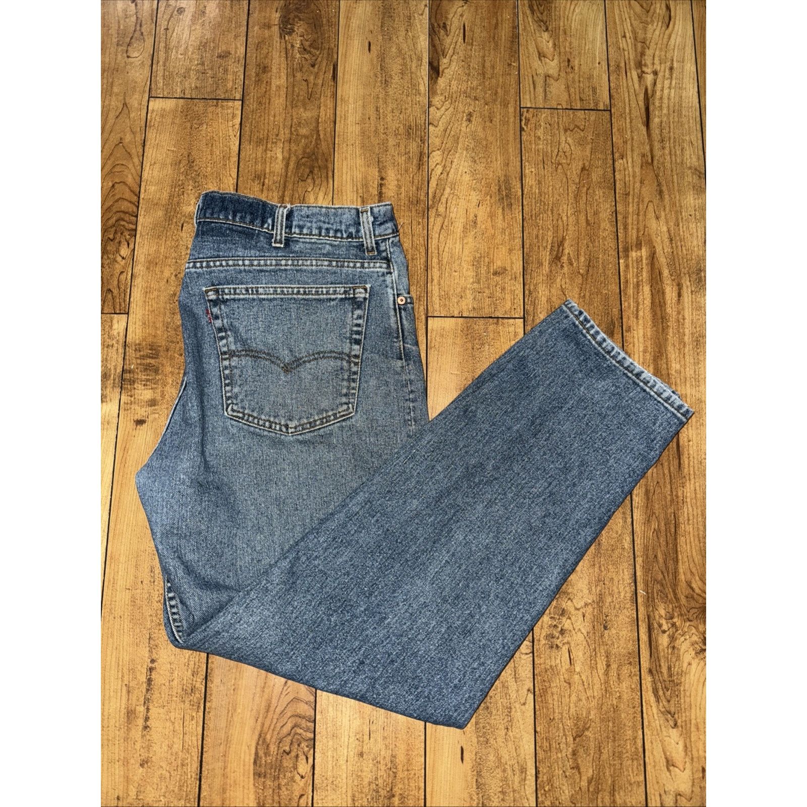 Levi's × Vintage Vintage Levi’s 553 38x33 Stone Washed Blue Made In USA Size US 38 / EU 54 - 1 Thumbnail