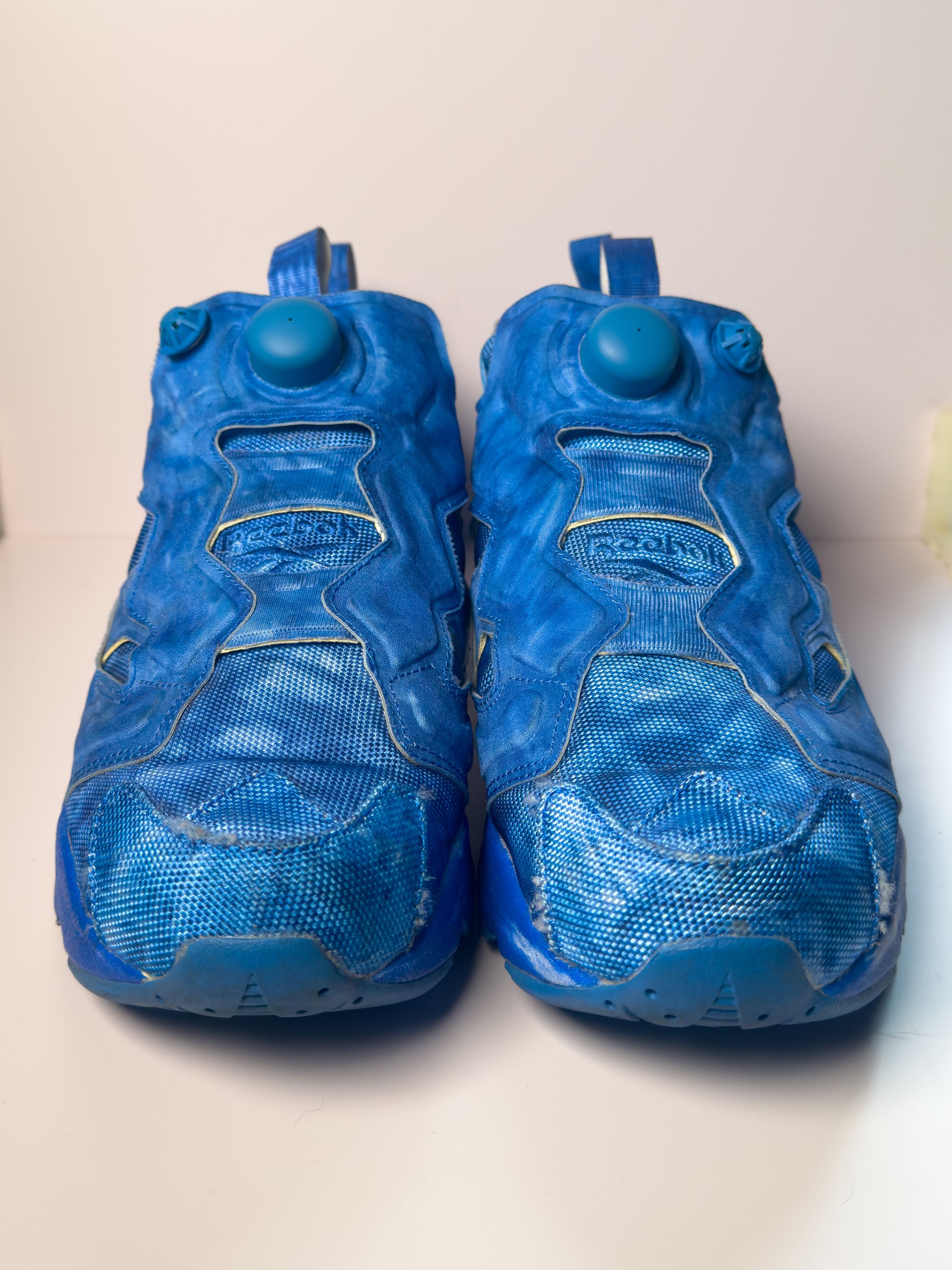 image of Reebok x Vetements Instapump Fury Shoes in Blue, Men's (Size 8.5)