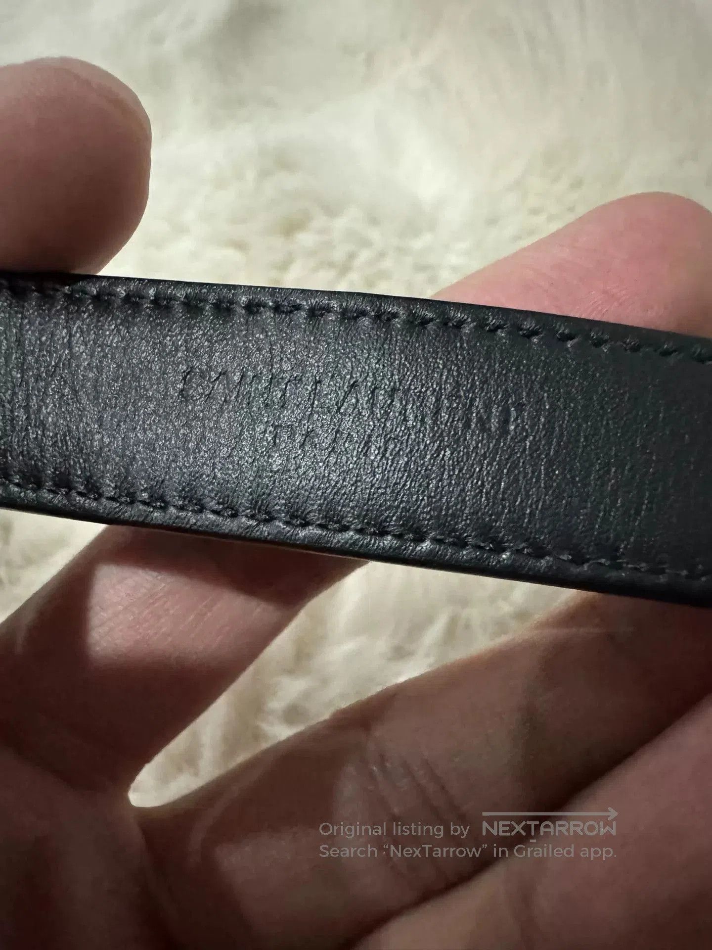 Yves Saint Laurent Saint Laurent Black Silver Logo Belt 85. Size ONE SIZE - 4 Thumbnail