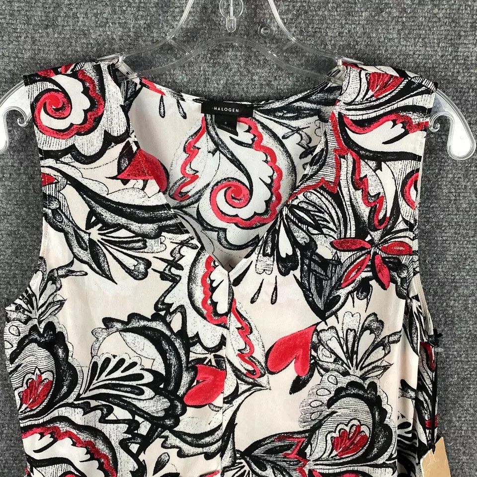 Other Halogen Blouse Women's Small Floral Sleeveless NWT Casual Size S / US 4 / IT 40 - 2 Thumbnail