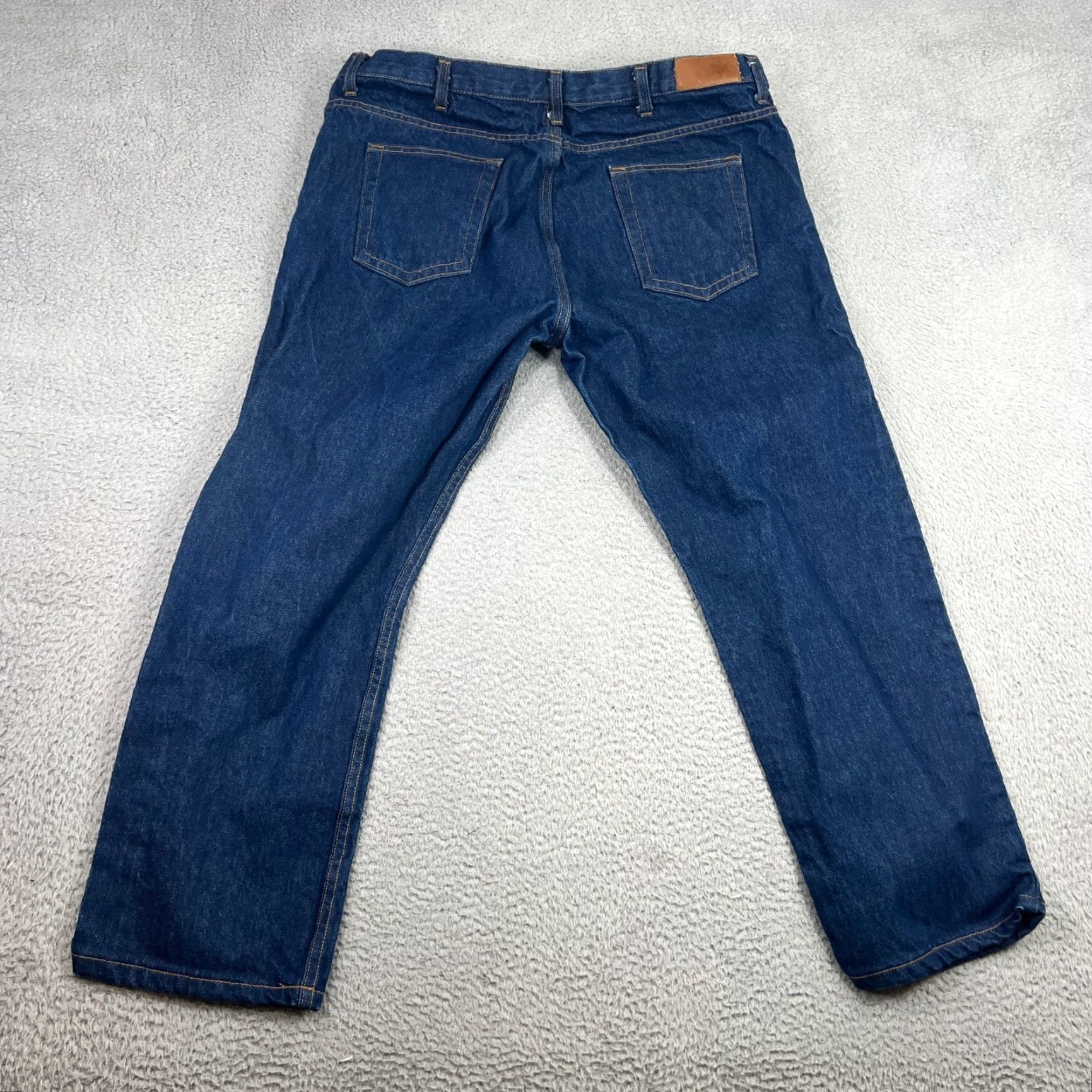Denime Dearborn Jeans Mens 38x40 Medium Wash Blue Denim USA Chicago Straight Leg Mens Size US 38 / EU 54 - 7 Thumbnail