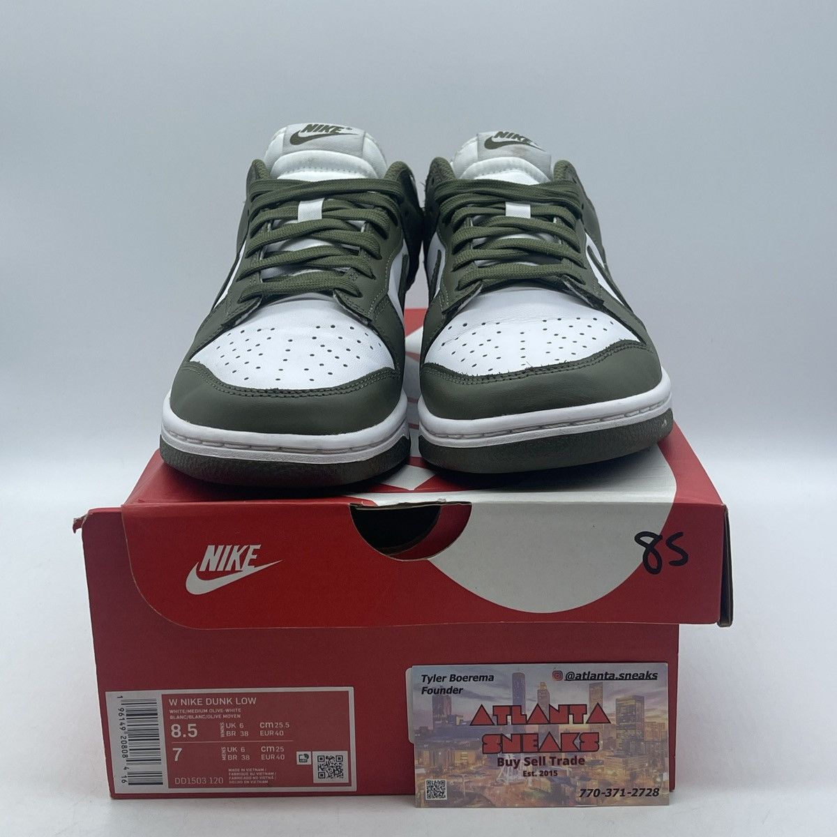 Nike Wmns dunk low medium olive Size US 8.5 / IT 38.5 - 2 Thumbnail