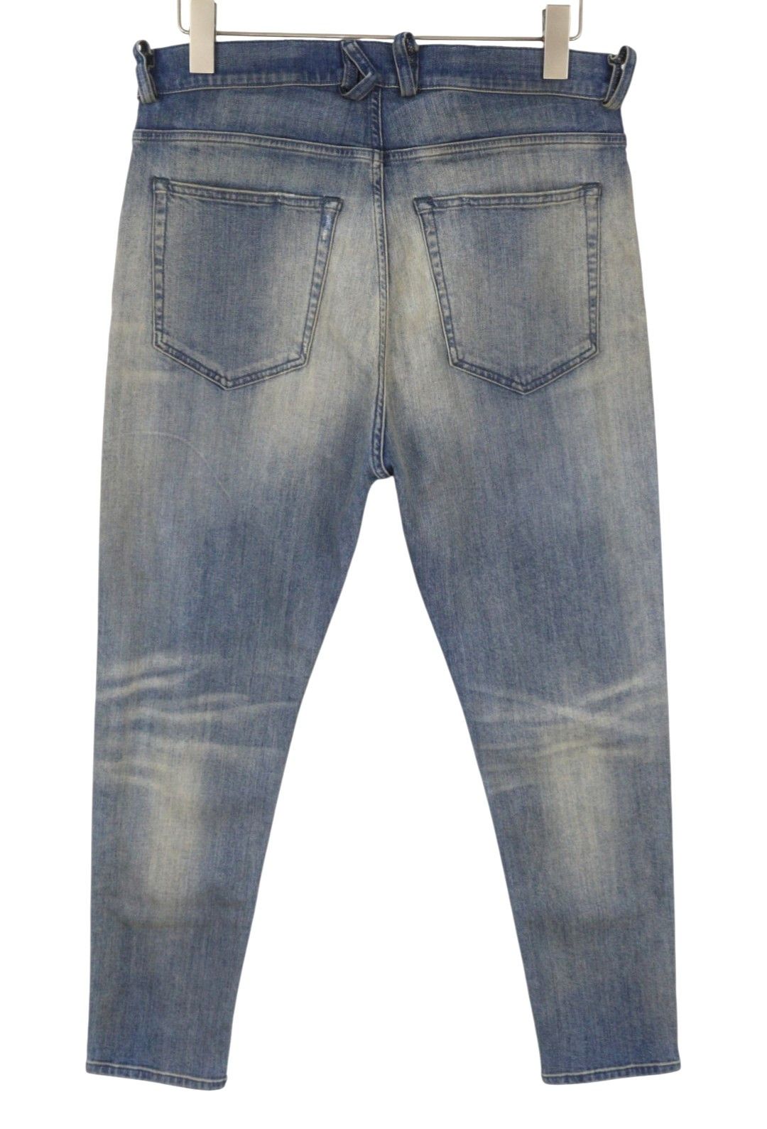 Diesel D-VIDER 084AQ W30/L32 Blue Distress Drop Crotch Jeans 89130 Size US 30 / EU 46 - 2 Thumbnail