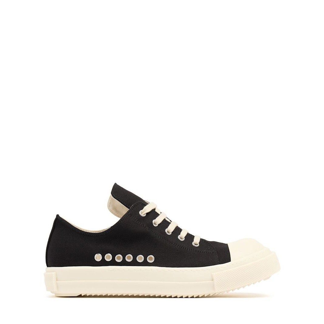 RICK OWENS DRKSHDW Extreme Low Black Cotton Sneakers New & A