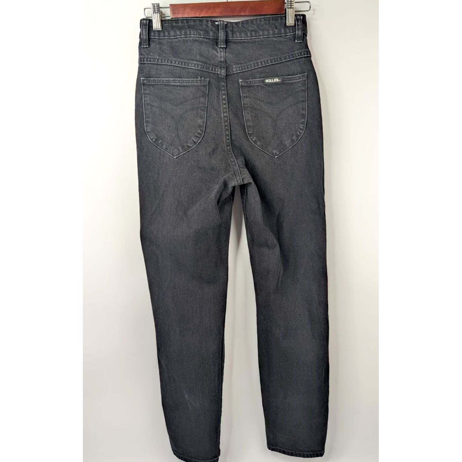 Rolla's Rolla's Dusters Jeans High Rise Slim 26 Black Denim Stretch Women Straight 5-Pocket Art Outfit Size 26" / US 2 / IT 38 - 5 Thumbnail