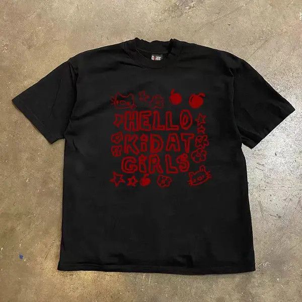 Vintage Pepper x Nami Black Loose Letter Print Short Sleeve T-Shirt Size US M / EU 48-50 / 2 - 5 Thumbnail