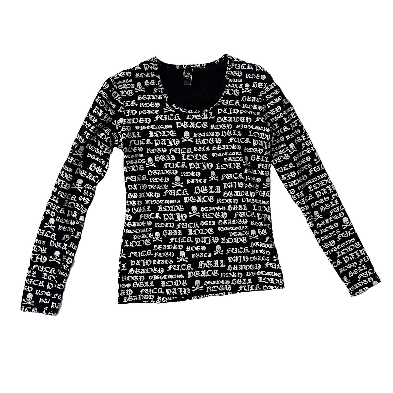 Roen Roen Olde English Skull Longsleeve Tee Size US XS / EU 42 / 0 - 1 Thumbnail