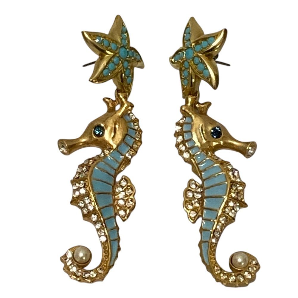 Other GRANDMATIC Seahorse Earrings Metal Earrings DUTY FREE for USA