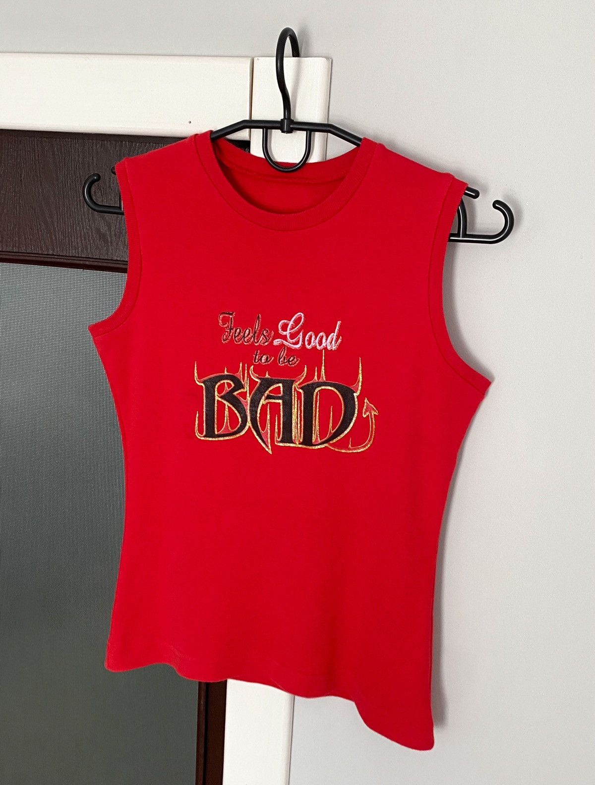 Japanese Brand Vintage “Feels Good to be Bad” Sleeveless Tee / T Shirt Size S / US 4 / IT 40 - 1 Thumbnail