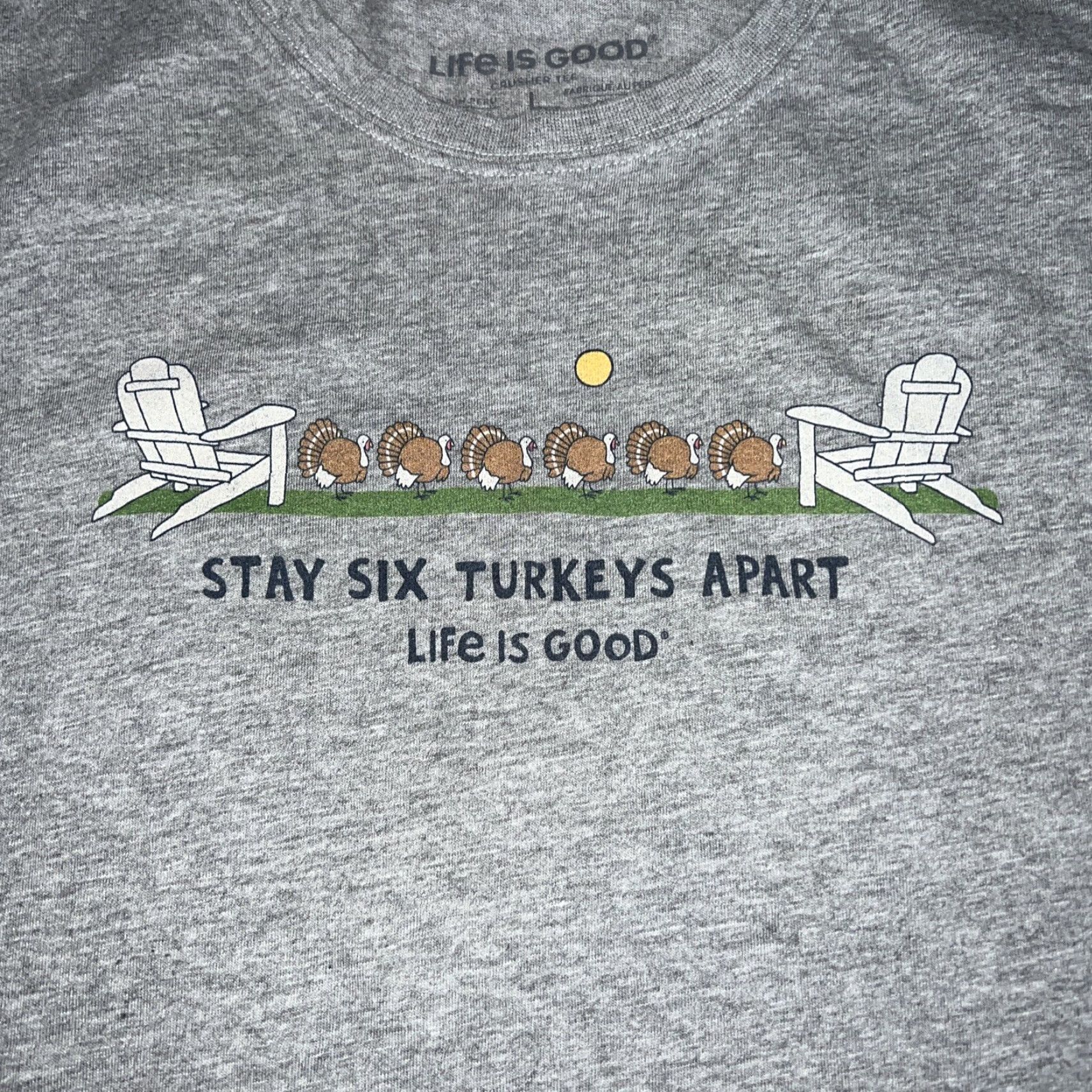 Life is Good Life Is Good Gray Short Sleeve T-Shirt Mens Size L Size US L / EU 52-54 / 3 - 2 Thumbnail