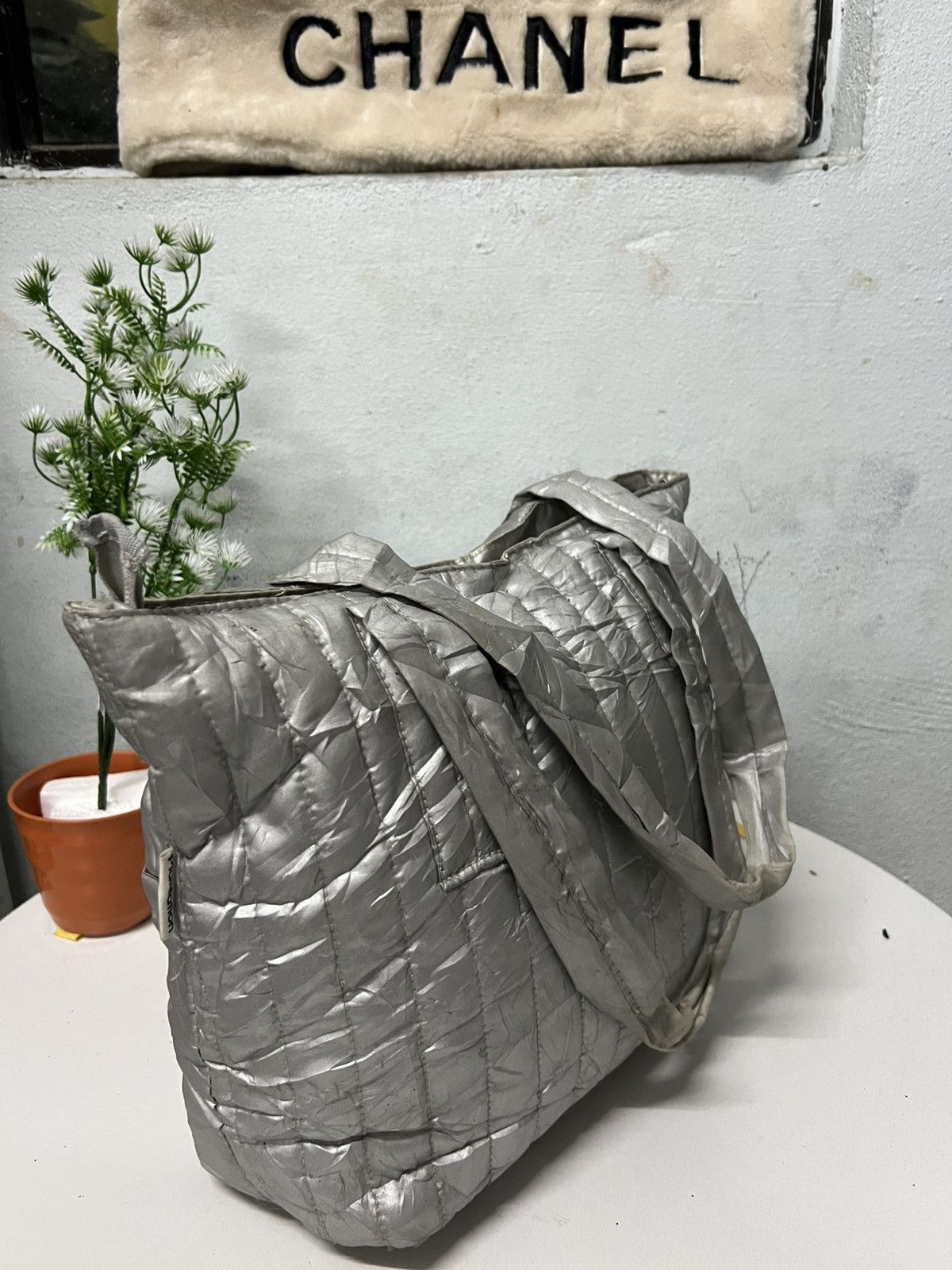 Issey Miyake Plantation issey miyake silver tote Bag Size ONE SIZE - 2 Thumbnail