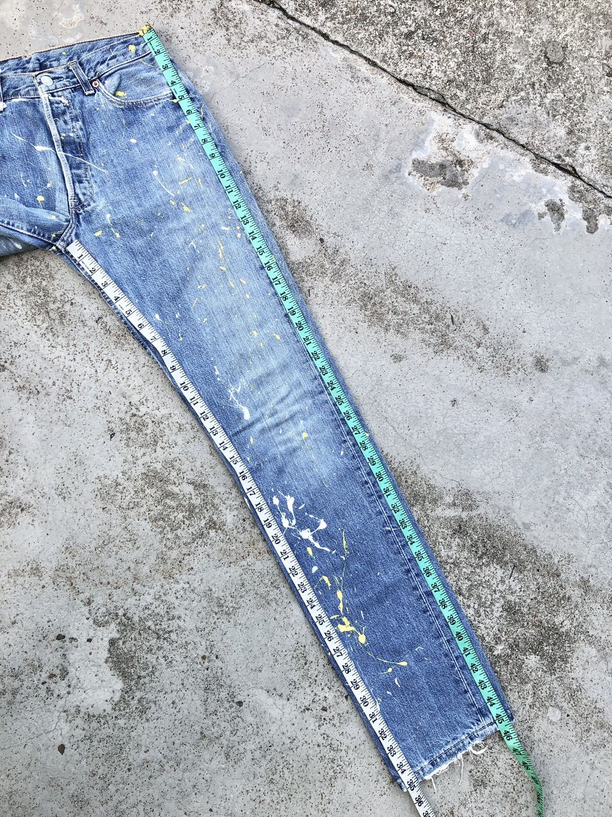 Levi's SPLATTERED PAINT LEVIS 501 JEANS Size US 29 - 17 Thumbnail