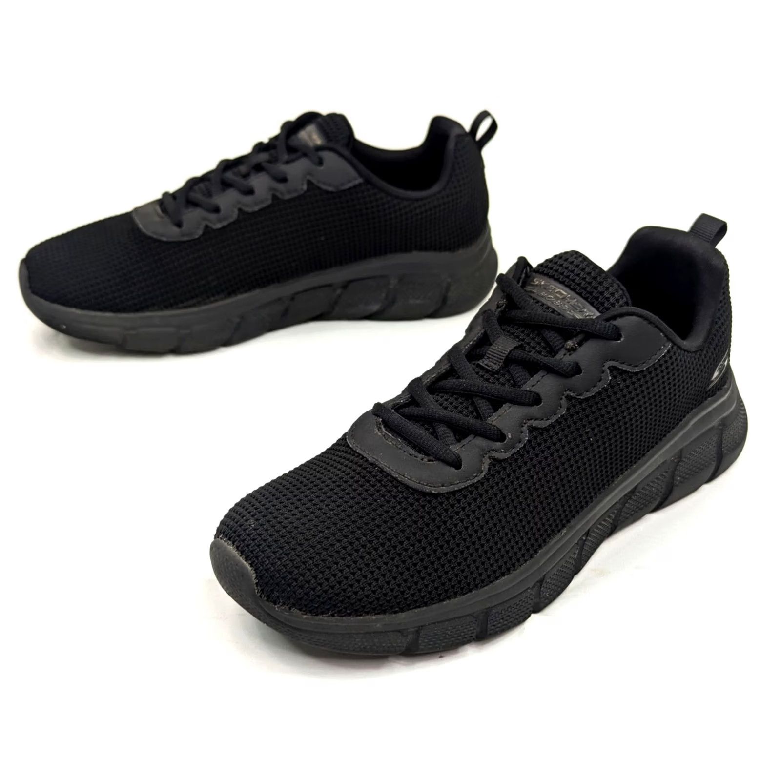 SKECHERS SKECHERS BOBS Sport B Flex Visionary Essence Black Women 8.5 Vegan Knit Running Athletic Logo Sneakers Shoes Size US 9 / IT 39 - 6 Thumbnail