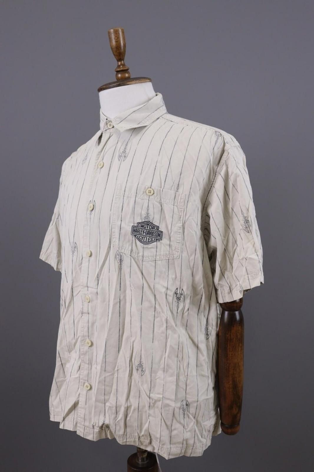 Harley Davidson Harley Davidson Racing White Motorcycle Shirt Size XL Size US XL / EU 56 / 4 - 5 Thumbnail
