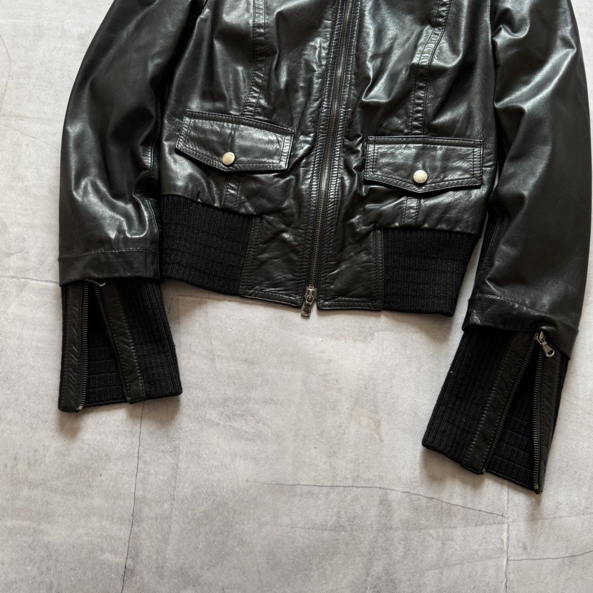 Patrizia Pepe Patrizia Pepe Leather Biker Jacket Zip Demeulemeester Vibe Size M / US 6-8 / IT 42-44 - 3 Thumbnail