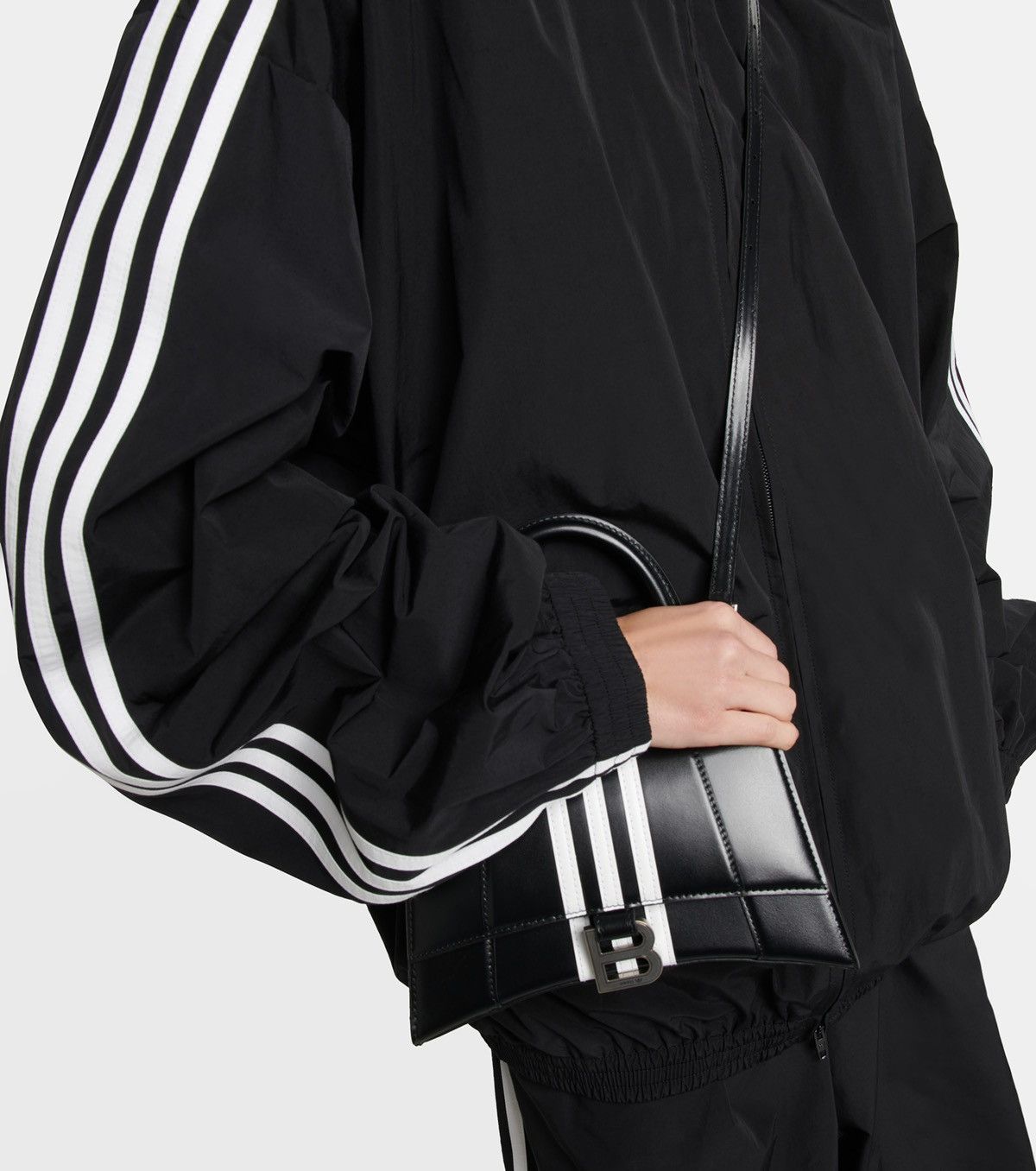 Adidas × Balenciaga 💥LIMITED💥Bale X Adidas Trefoil Leather Small Hourglass Bag Size ONE SIZE - 3 Thumbnail