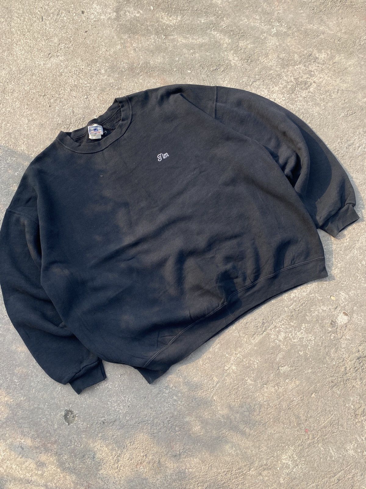 Lee × Vintage Vintage Sunfaded thrashed Lee Sweatshirt Size US XL / EU 56 / 4 - 3 Thumbnail