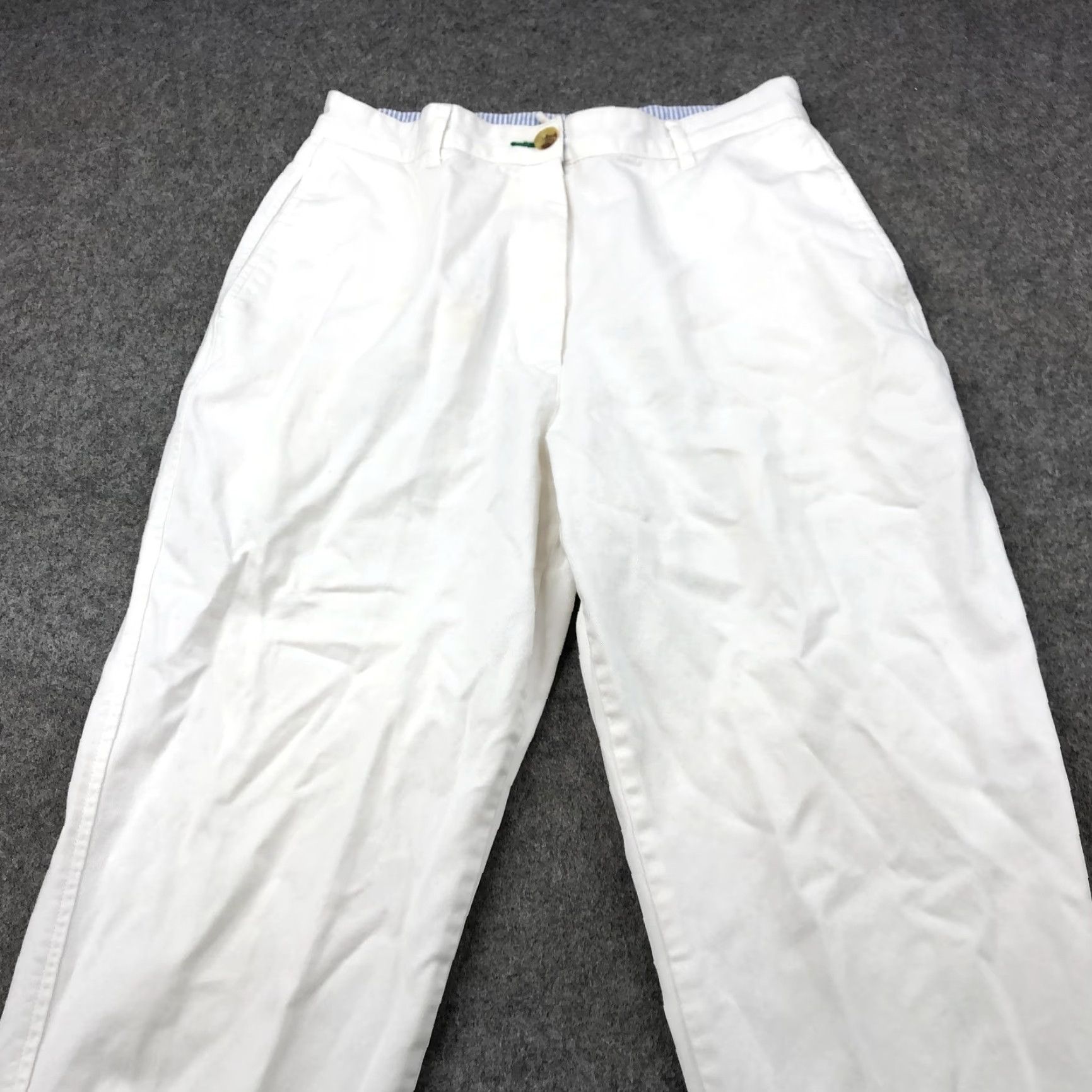Tommy Hilfiger VINTAGE Tommy Hilfiger Pants Womens 10 White Straight Leg Casual Preppy Logo 90s Womens Size 32" / US 10 / IT 46 - 4 Thumbnail