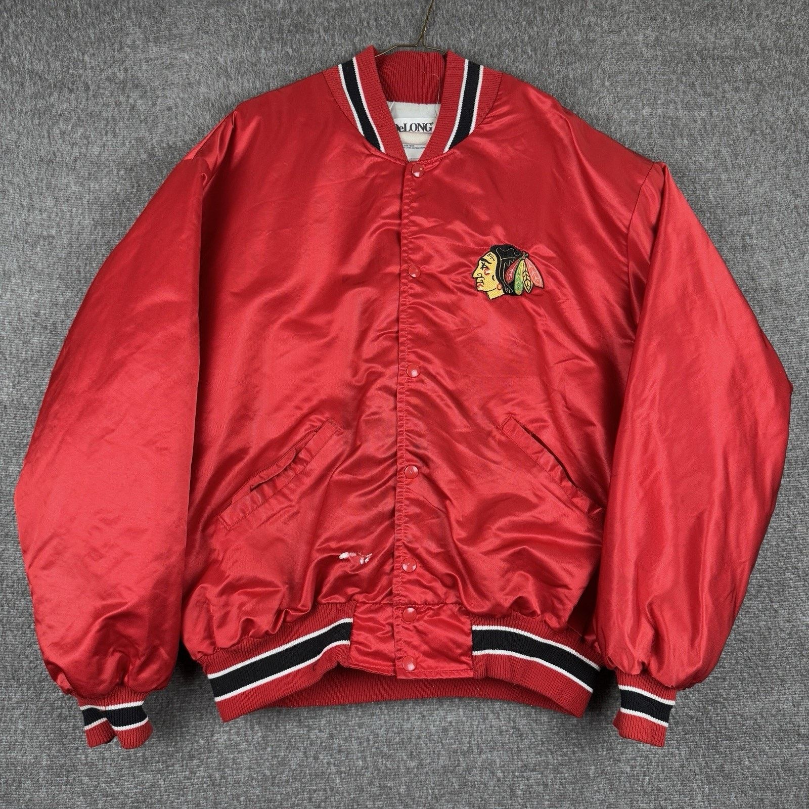 Delong Vintage Delong Chicago Blackhawks Varsity Jacket Men’s XXL Size US XXL / EU 58 / 5 - 1 Thumbnail