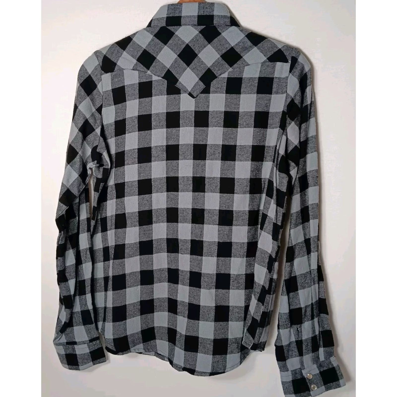 Wrangler VINTAGE Wrangler Flannel Shirt Women M Western Pearl Snap Plaid Cowgirl Ranch Rodeo Fall Winter Size M / US 6-8 / IT 42-44 - 2 Thumbnail
