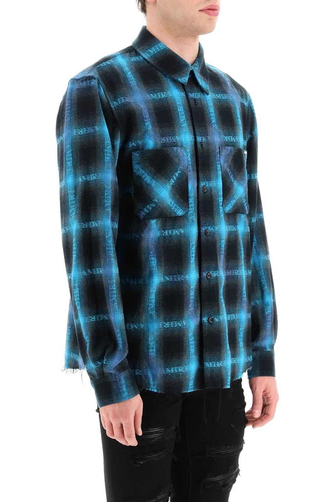 Amiri o1gr1nt1024 Plaid Shirt in Blue Size US M / EU 48-50 / 2 - 2 Thumbnail
