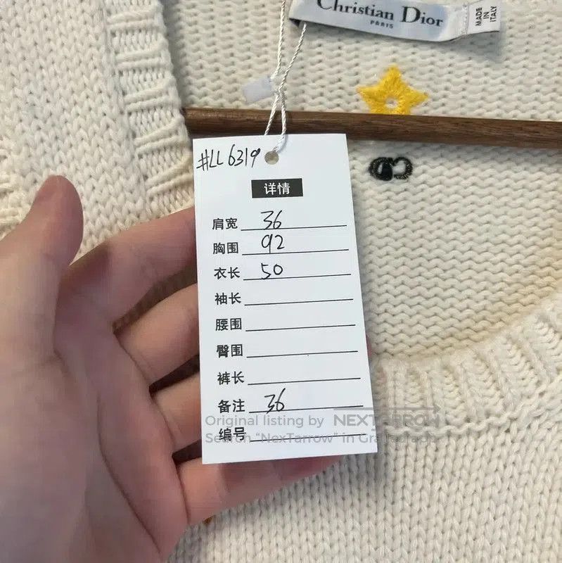Dior Dior Women's Cream Wool Pullover Sweater . Size M / US 6-8 / IT 42-44 - 3 Thumbnail