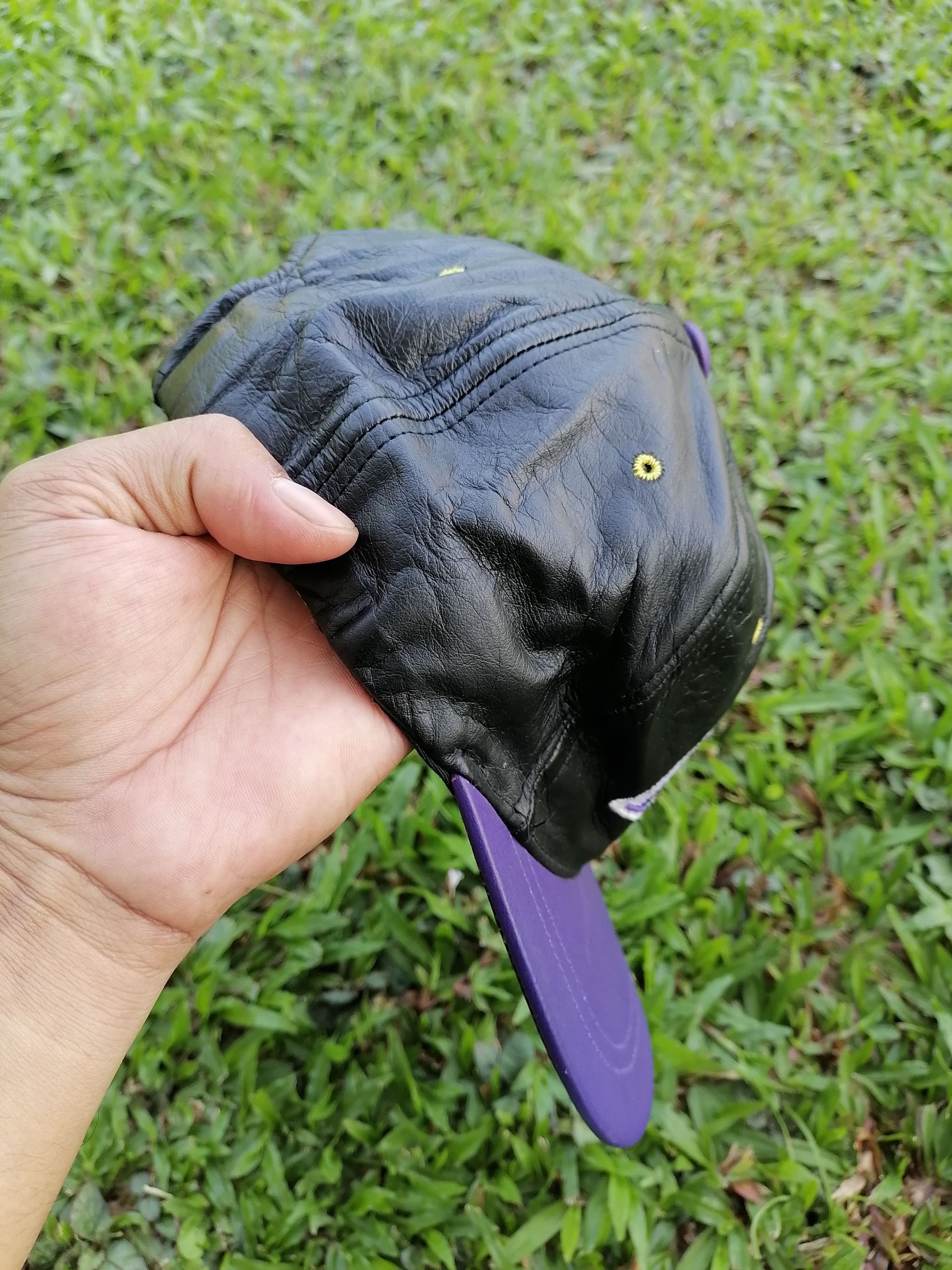 NBA × Sports Specialties Vintage NBA L.A Lakers Leather Velcro Cap Size ONE SIZE - 3 Thumbnail