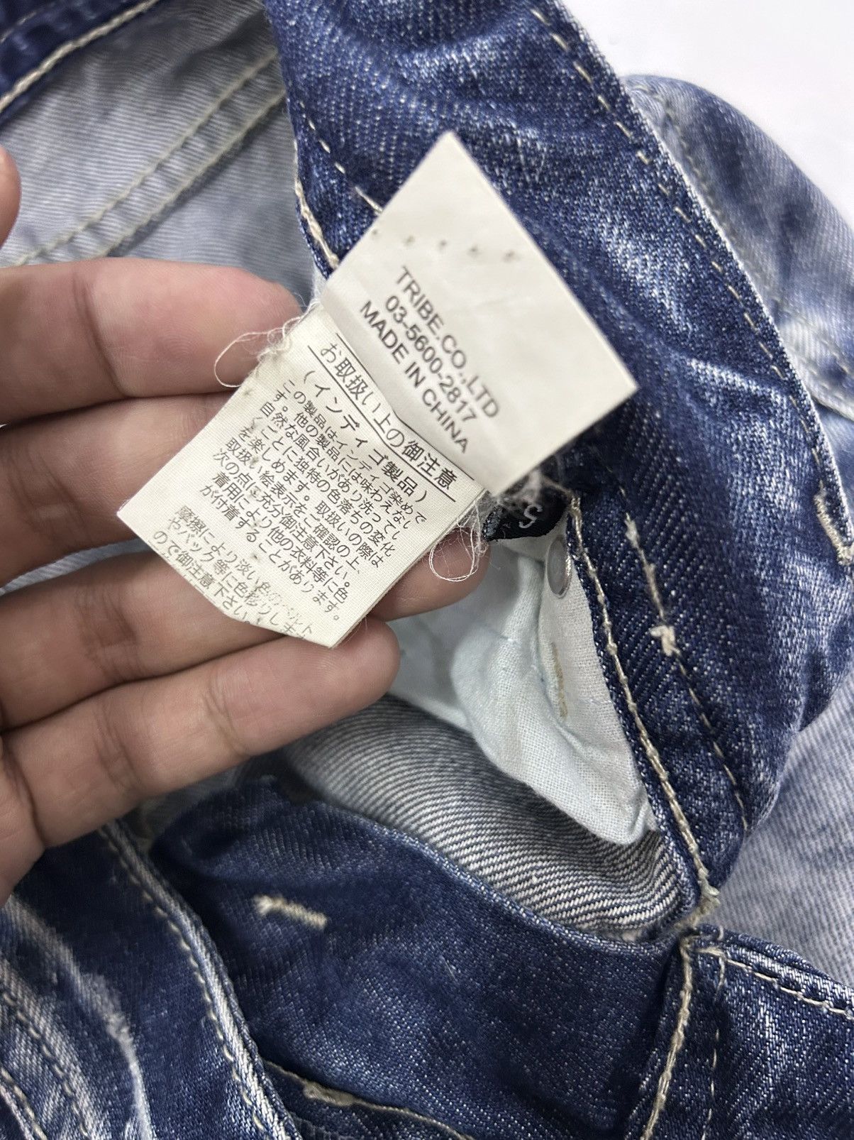 Japanese Brand × Vintage Vintage Japanese Denim Sp Ray Blue Wash Distressed Jeans Size US 30 / EU 46 - 10 Thumbnail