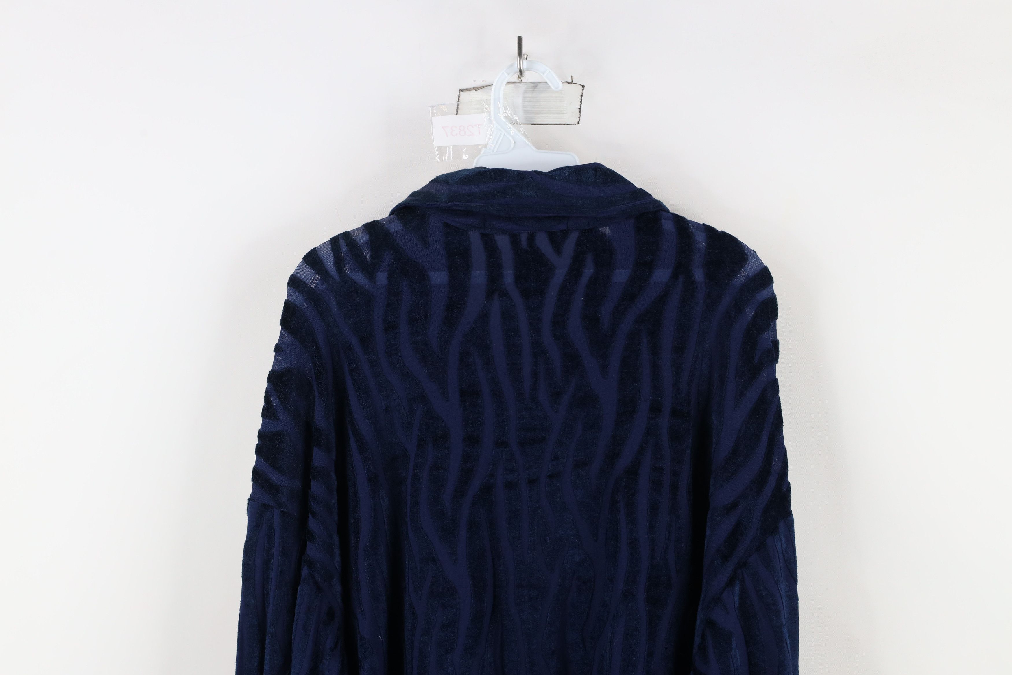 Vintage Vintage 90s Streetwear EDM Rave Collared Button Shirt Blue Size US XL / EU 56 / 4 - 9 Thumbnail