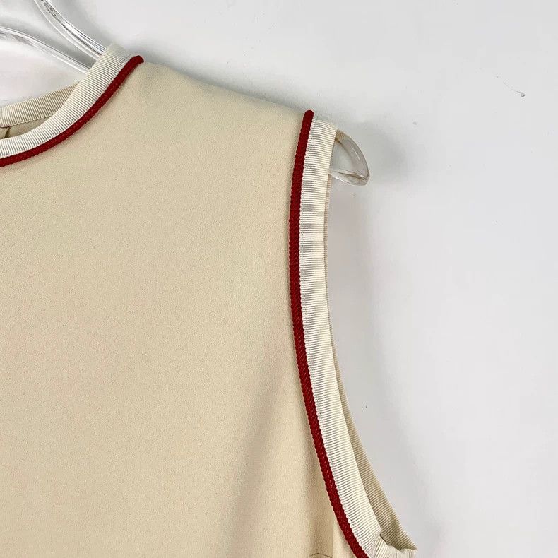 Gucci Gucci Round-neck sleeveless dress with beige trim Size XS / US 0-2 / IT 36-38 - 3 Thumbnail