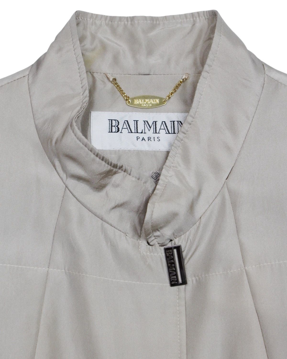 Balmain 1990S BALMAIN PARIS BEIGE SILK PADDED COAT Size US L / EU 52-54 / 3 - 3 Thumbnail