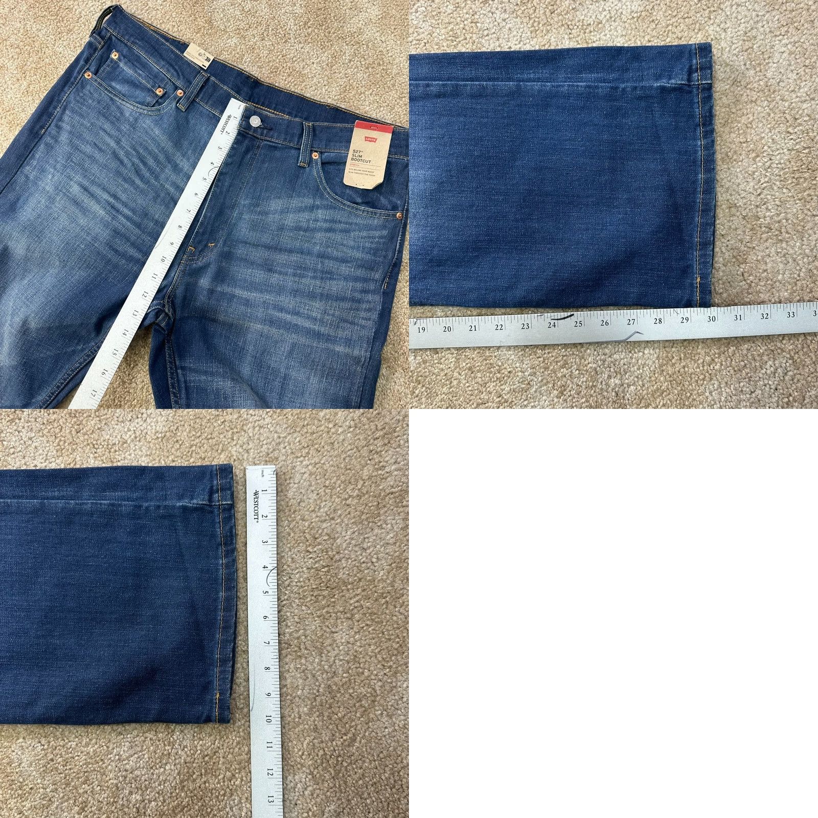 Levi's VINTAGE Levi's 527 Jeans 5-Pocket Design Men 38x30 Blue Denim Slim Bootcut Cadet Western Cowboy Size US 38 / EU 54 - 9 Thumbnail