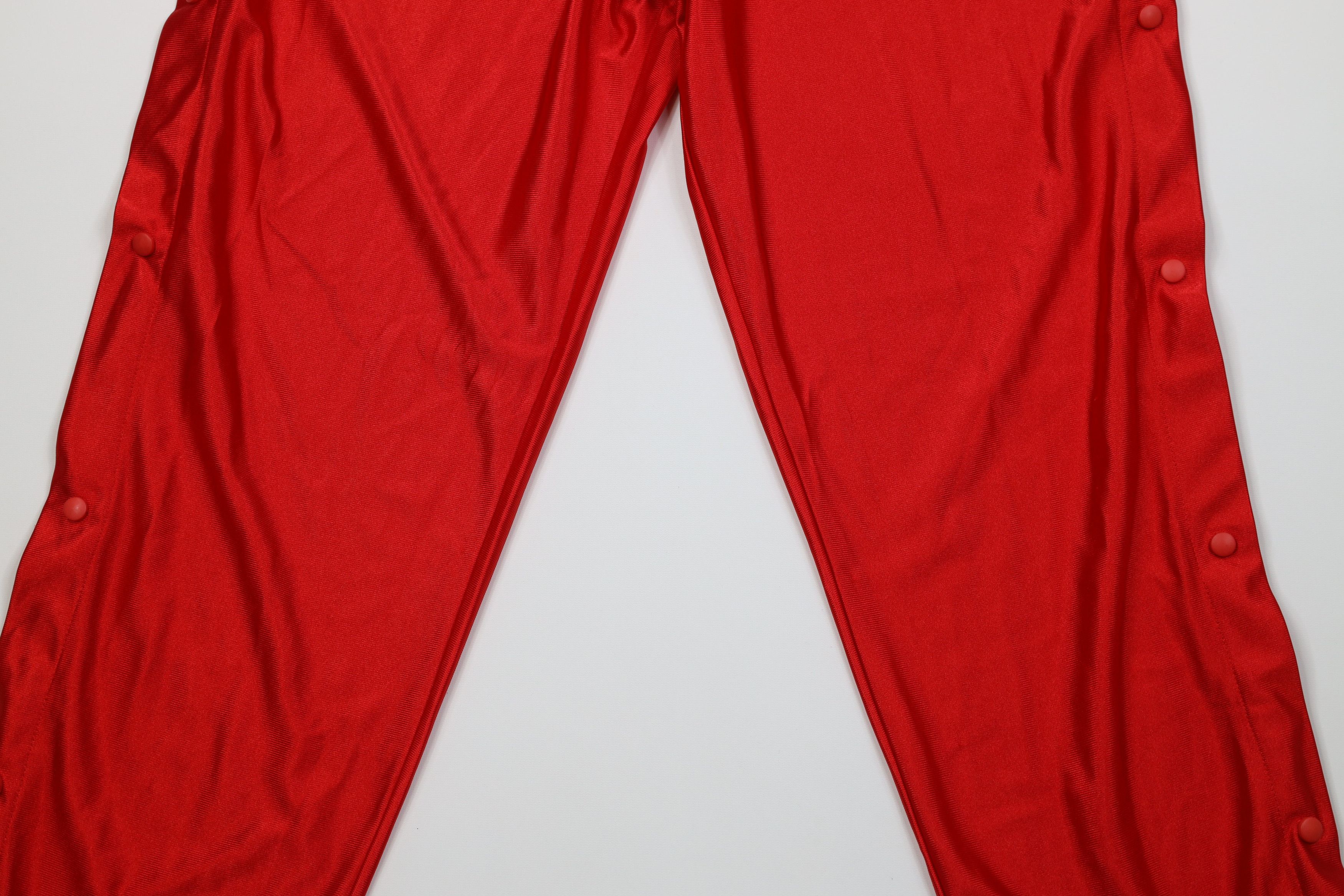 Vintage Vintage 90s Streetwear Silky Tearaway Wide Leg Pants Red USA Size US 38 / EU 54 - 3 Thumbnail