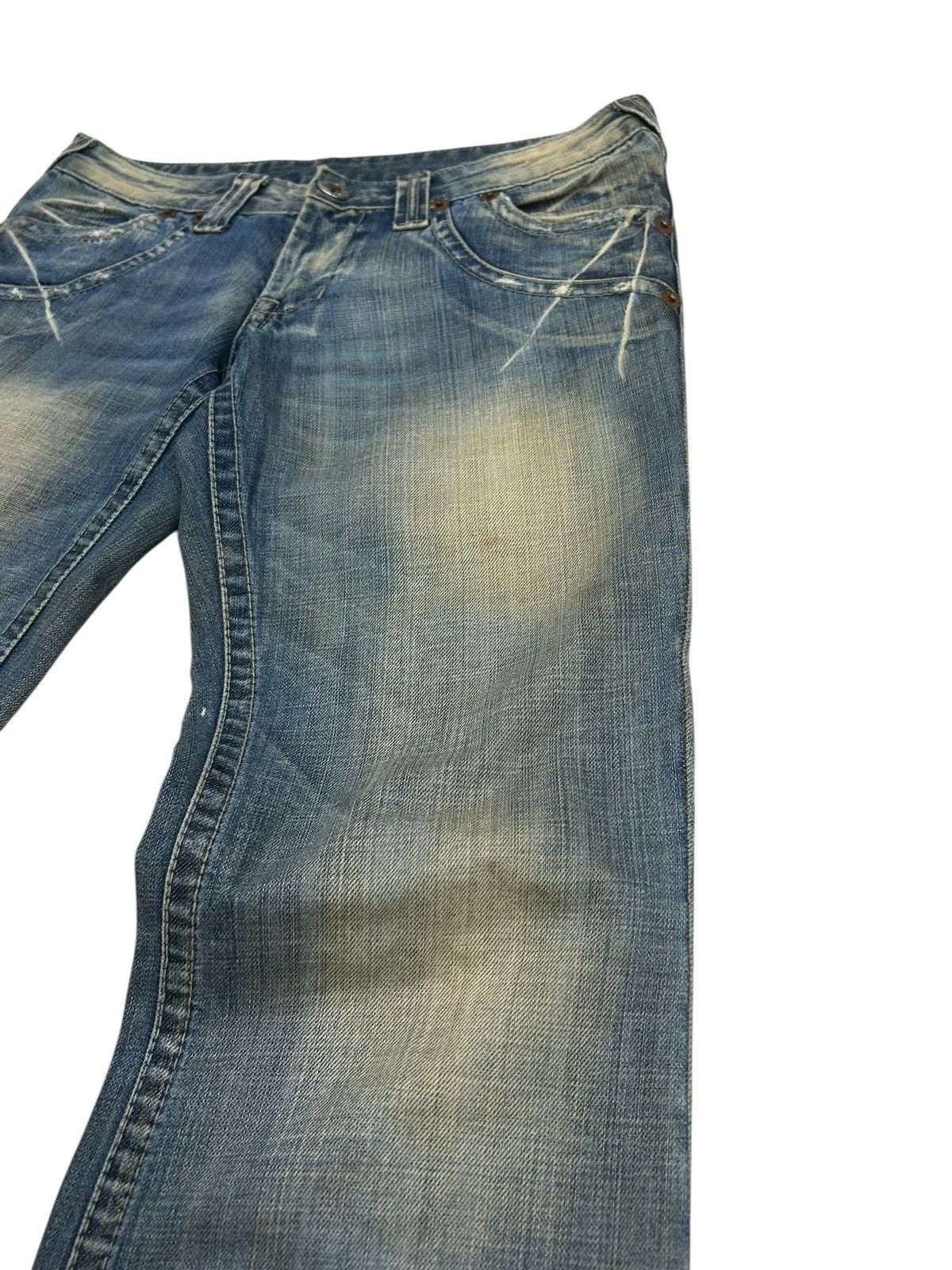 Hysteric Glamour Pep Jean Flare Mud Washed Clawn Mark Distressed Low Rise Size US 30 / EU 46 - 6 Thumbnail