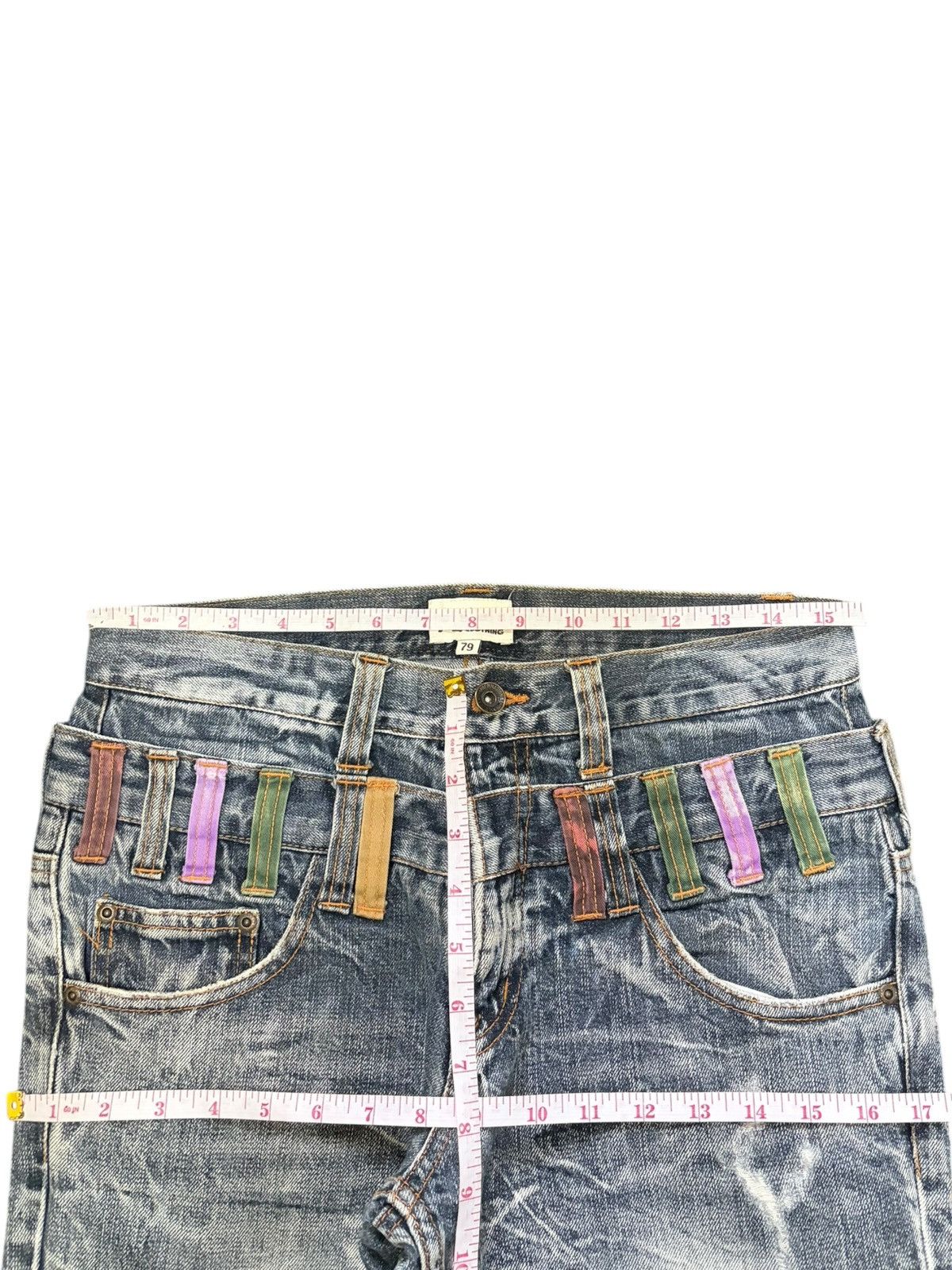 Edwin Vintage Japanese Nylaus Double Waist Distressed Jeans Size US 31 - 6 Thumbnail
