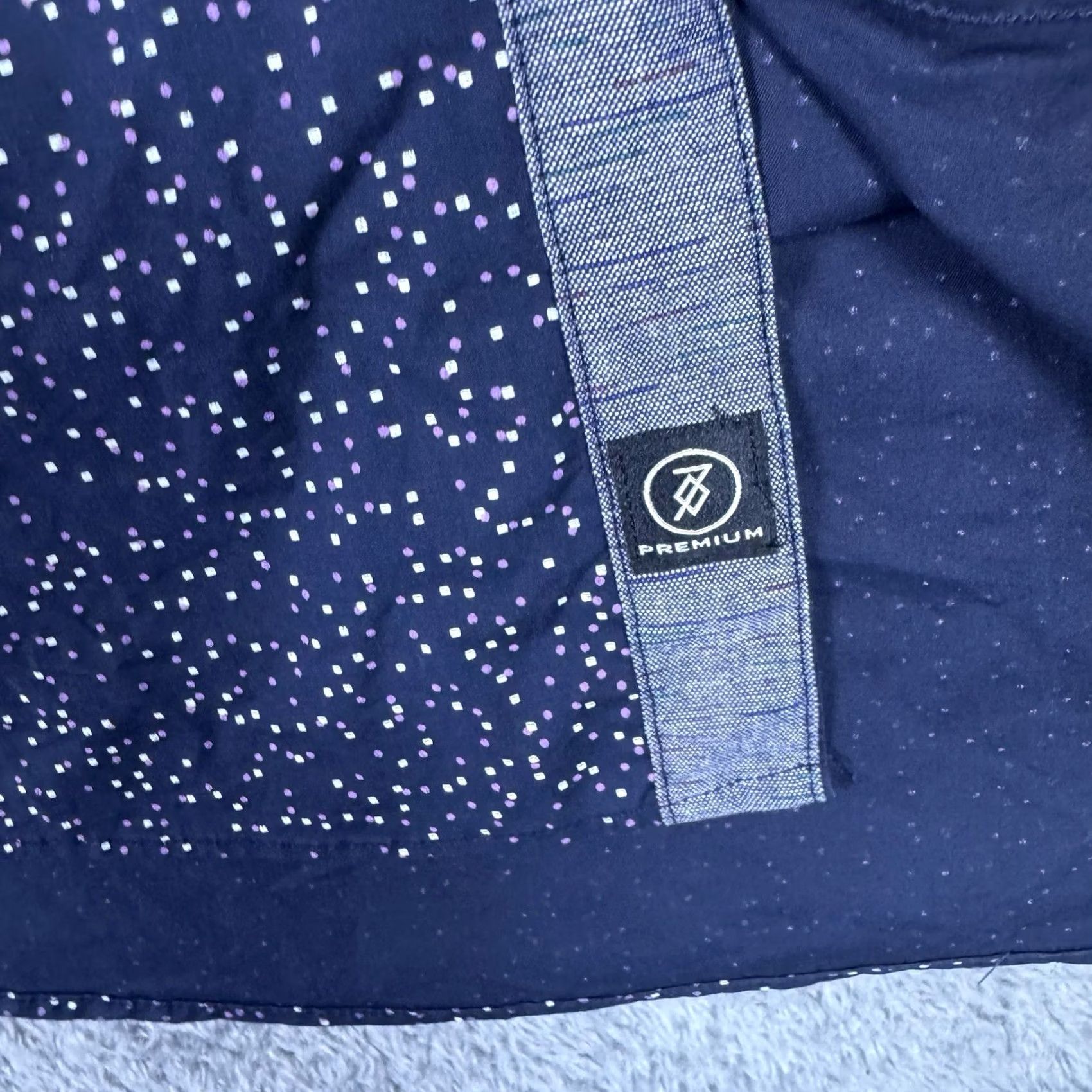 Vintage 7 Diamonds 4-Way Stretch Shirt Mens XL Premium California Stars Geometric Shirt Mens XL Geometric Stars Front Button-Up Shirt - 7 Diamonds Size US XL / EU 56 / 4 - 2 Thumbnail