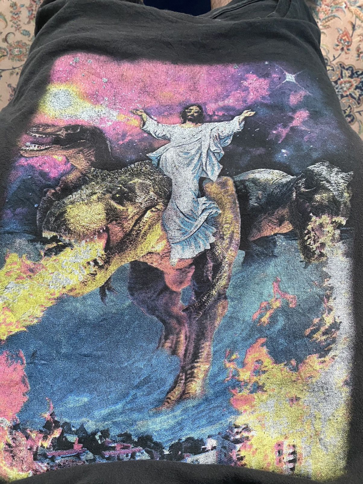 Band Tees × Vintage Y2k Spencers Overprint center Trex Singer🚀 Size US XL / EU 56 / 4 - 7 Thumbnail