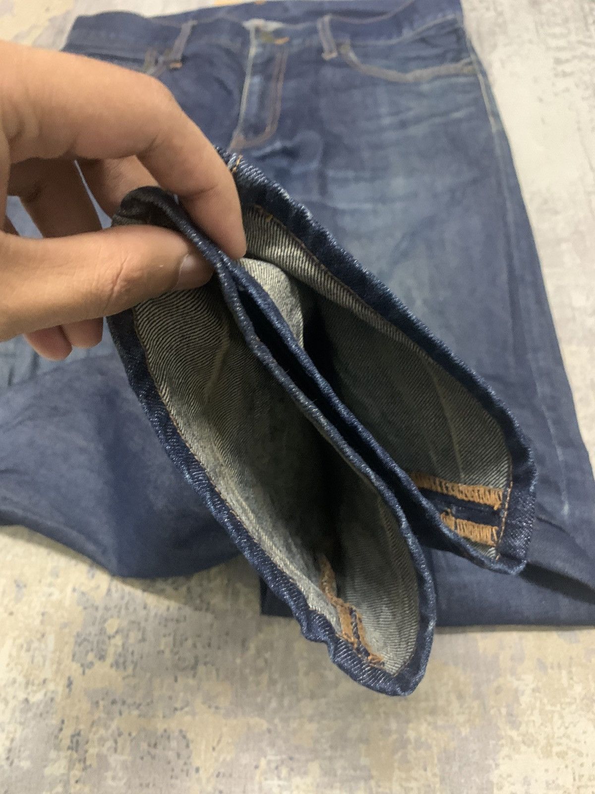 Japanese Brand H by Figer Indigo Slim Fit Jeans W 34x32 Size US 34 / EU 50 - 5 Thumbnail