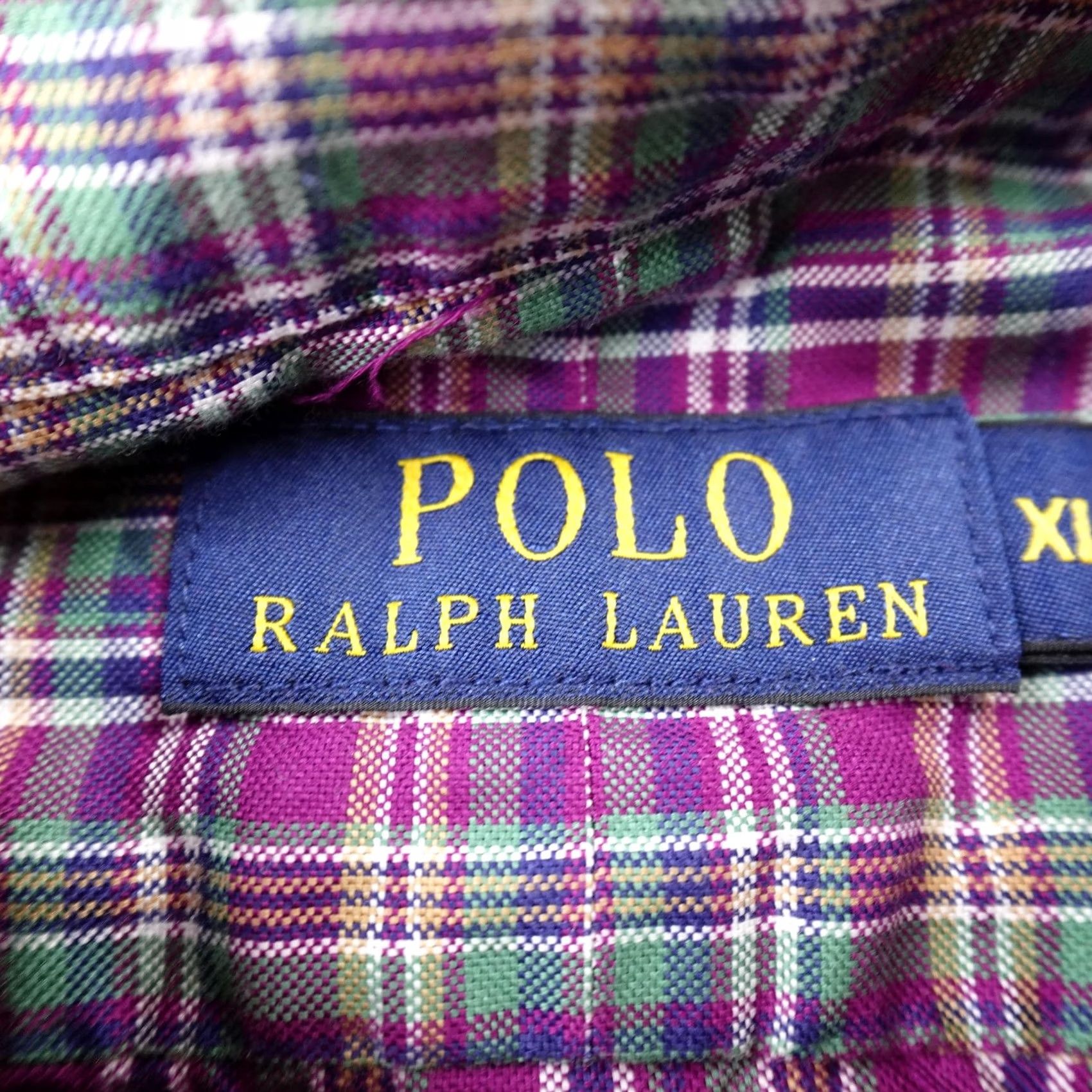 Polo Ralph Lauren Polo Ralph Lauren Shirt Mens XL Purple Green Madras Plaid Button Up Size US XL / EU 56 / 4 - 4 Thumbnail