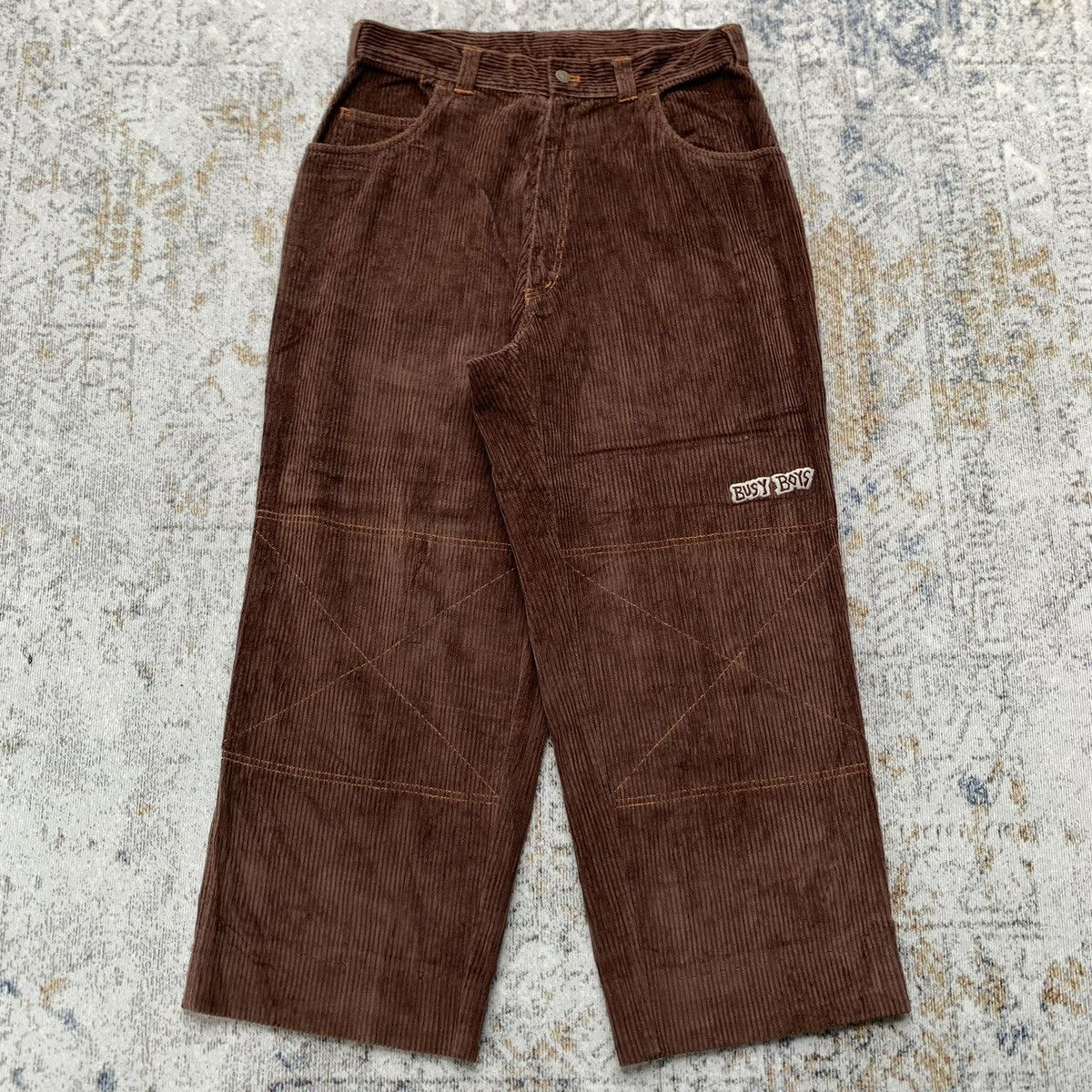 JNCO × Vintage 2000s Busy Boys Baggy Big Pocket Loose Corduroy Pants Size US 34 / EU 50 - 1 Thumbnail