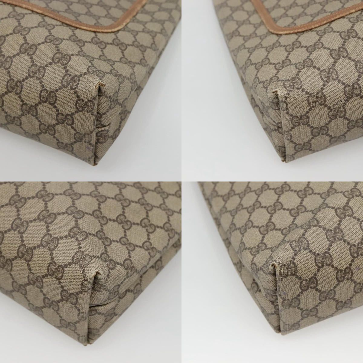 Gucci GUCCI GG Supreme Web Sherry Line Tote Bag Pvc Beige Red 40 Size ONE SIZE - 10 Thumbnail