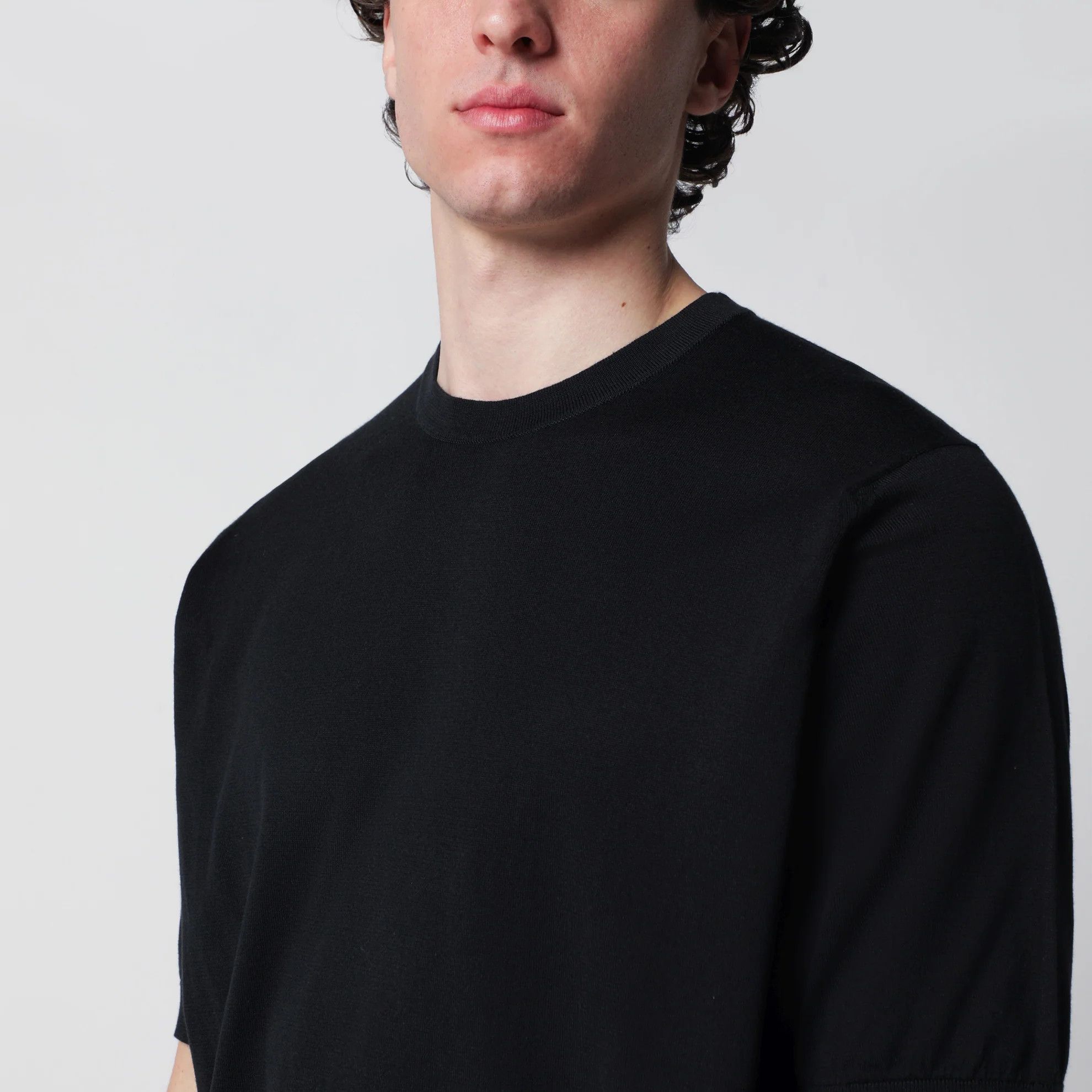 John Smedley o1d2blof0526 Cotton Sweater in Black Size US XXL / EU 58 / 5 - 3 Thumbnail