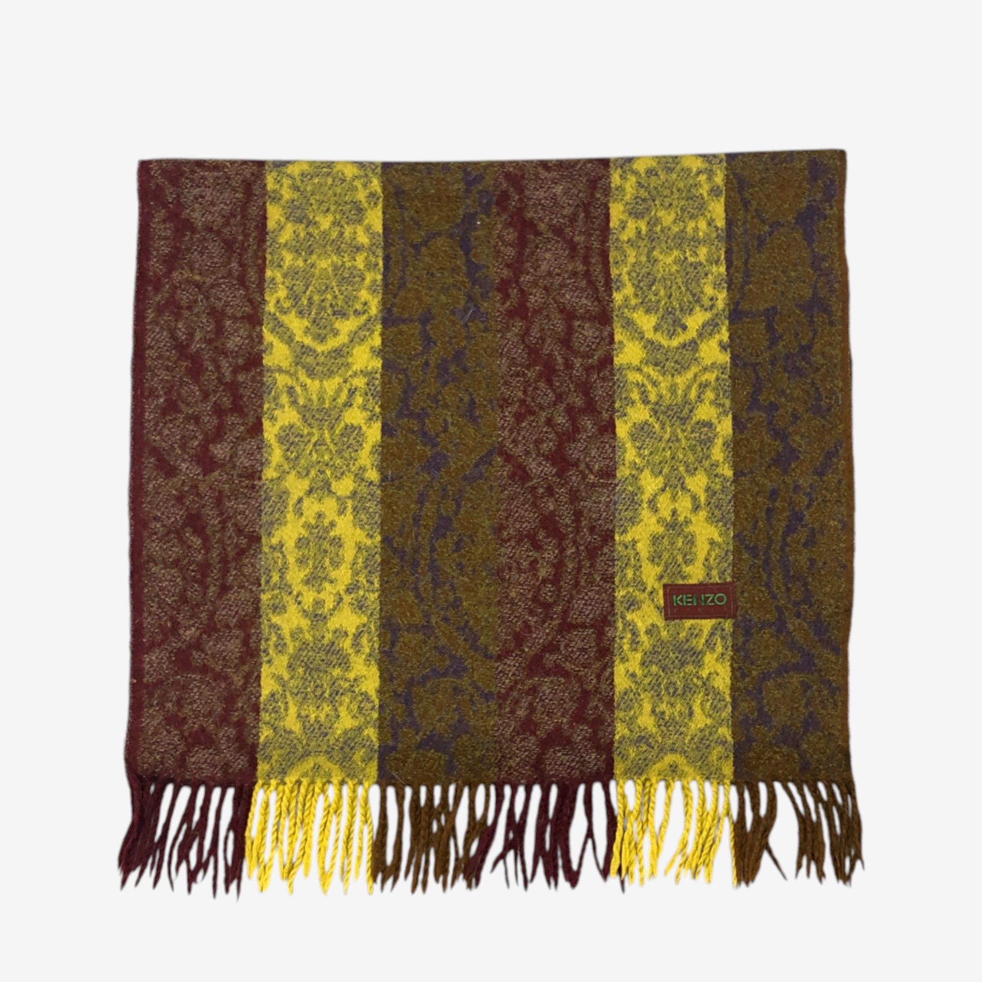 Kenzo Vintage Kenzo Scarf Muffler Wool Fringe Winter Scarves Size ONE SIZE - 2 Thumbnail