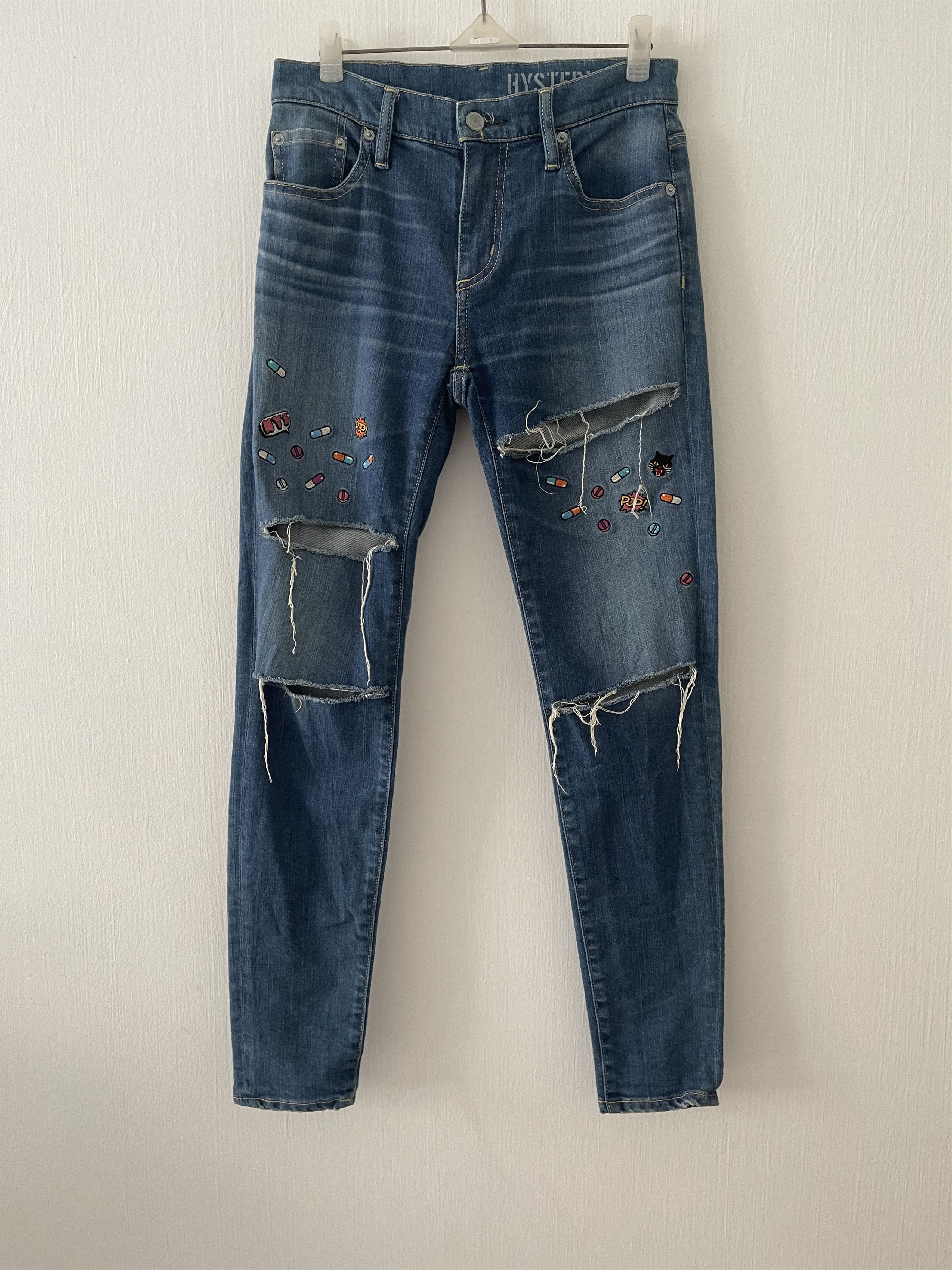 Hysteric Glamour × Japanese Brand Hysteric Glamour Ripped skinny Jeans Size 26" / US 2 / IT 38 - 1 Thumbnail