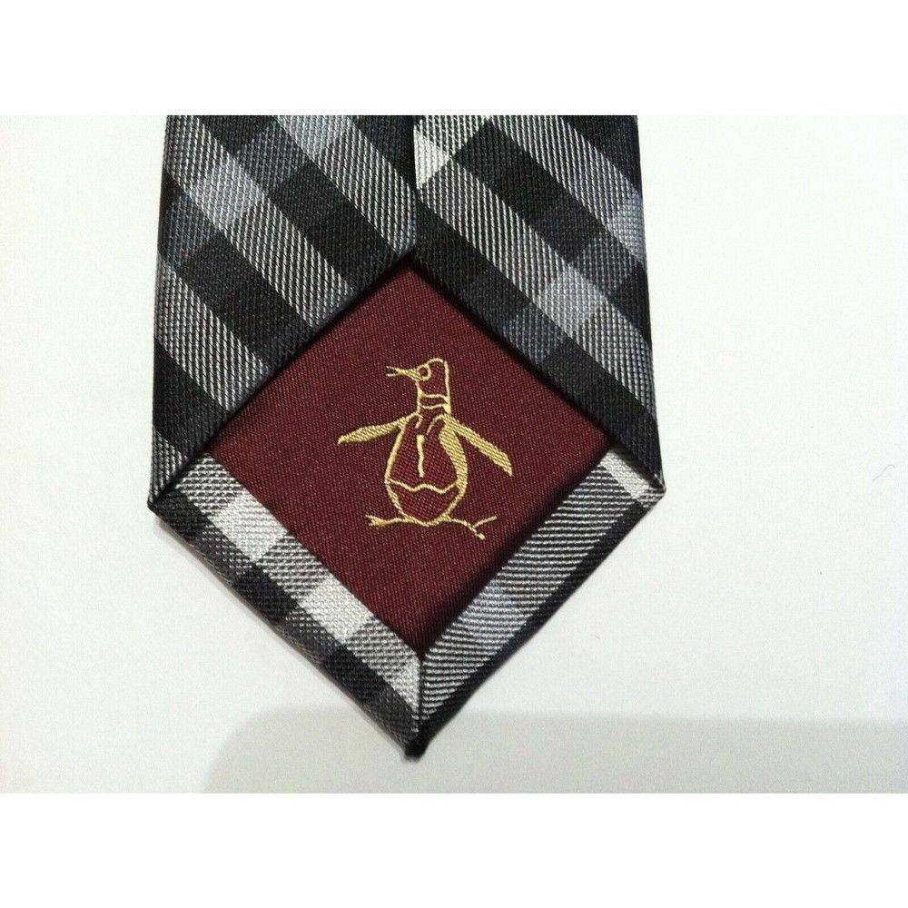 Original Penguin PENGUIN MENS NEW GRAY 50%SILK 50%POLYESTER TIE WIDTH: 2 1/4" Size ONE SIZE - 3 Thumbnail