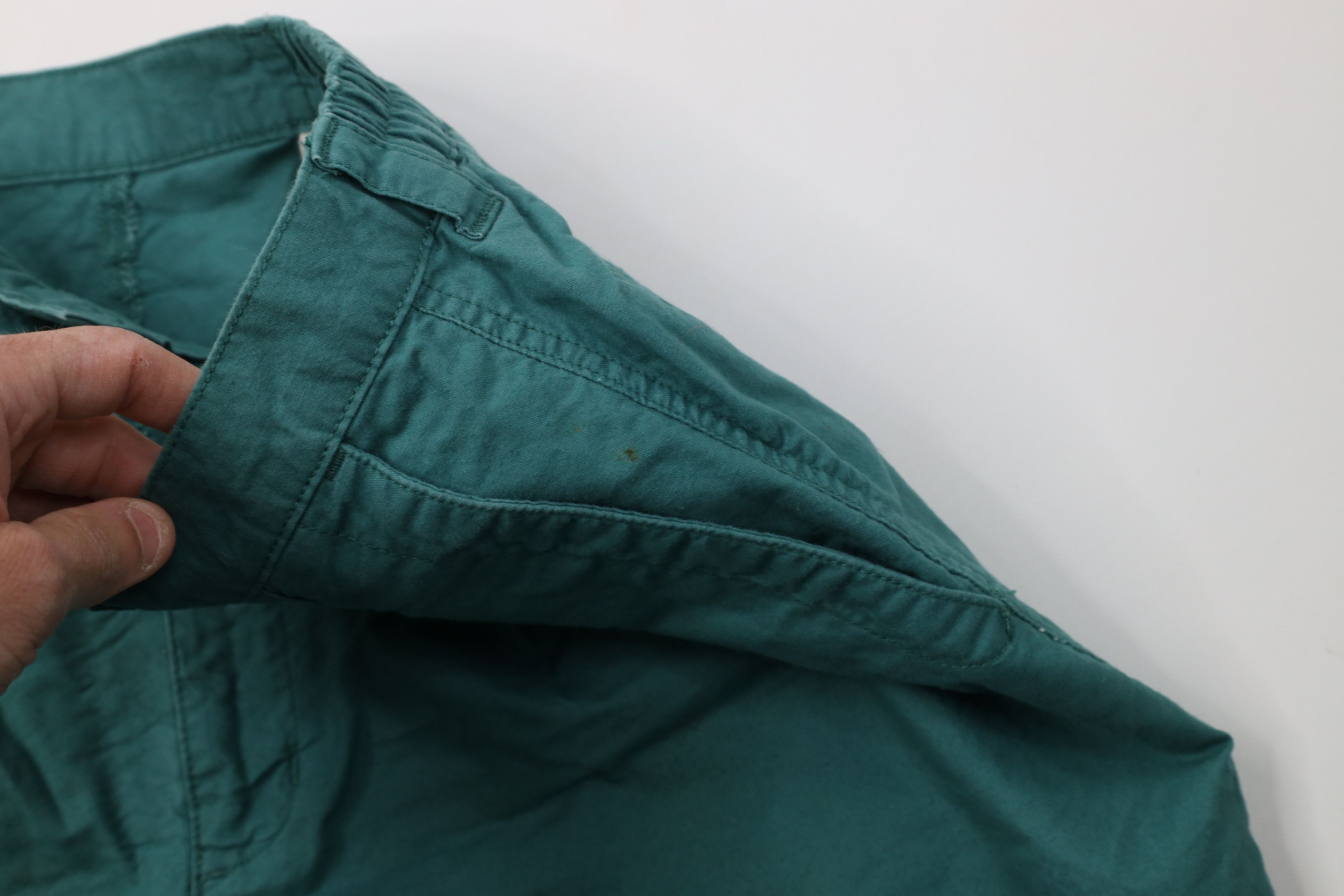 Vintage Vintage 90s Streetwear Pleated Above Knee Chino Shorts Green Size US 36 / EU 52 - 9 Thumbnail